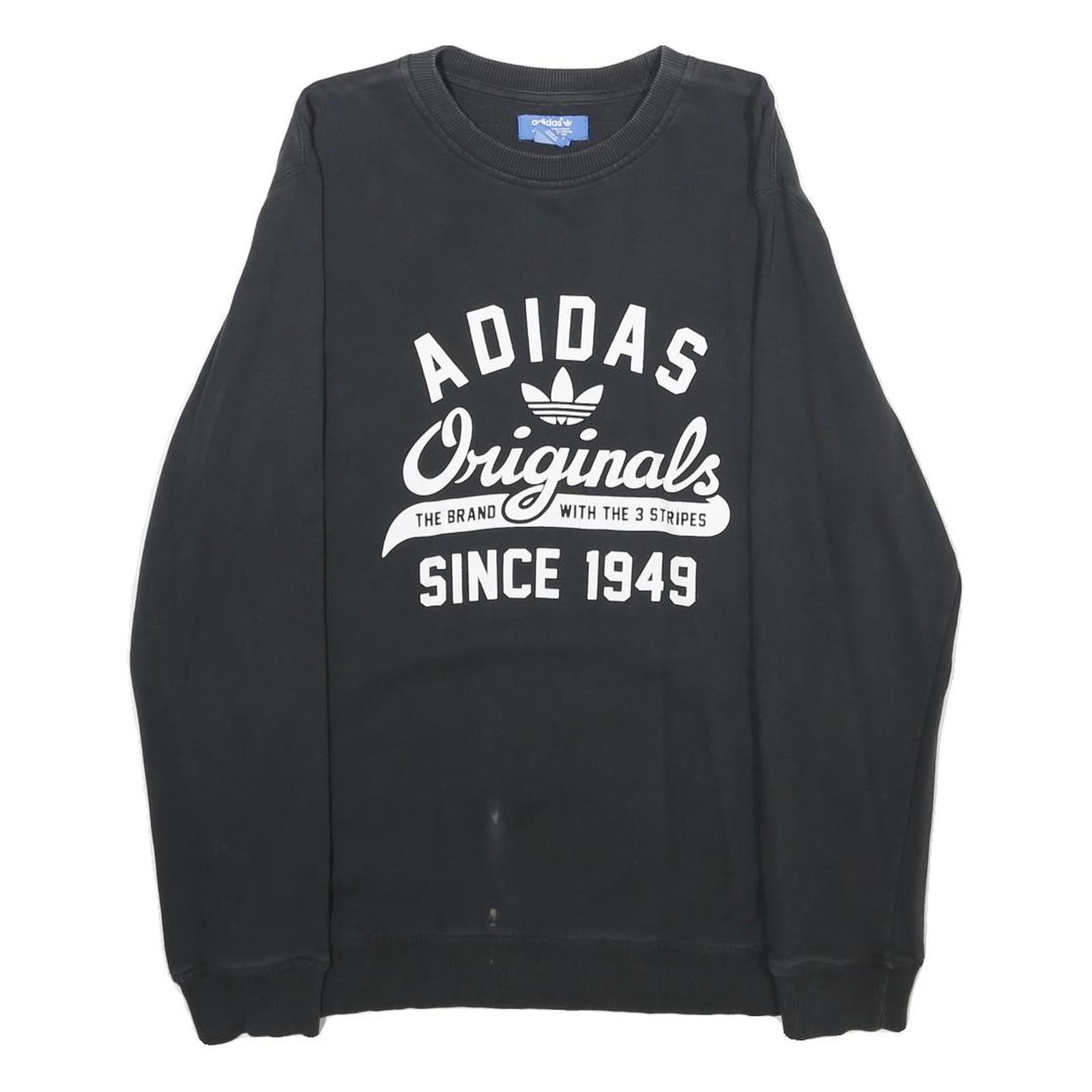 Buy ADIDAS Mens Black Originals Crew Neck S Cotton Logo Sweatshirt Casual Refurbished - $24.69 ADIDAS Mens Black Originals Crew Neck S Cotton Logo Sweatshirt Casual Refurbished - N/A refurbished available on Cerqular