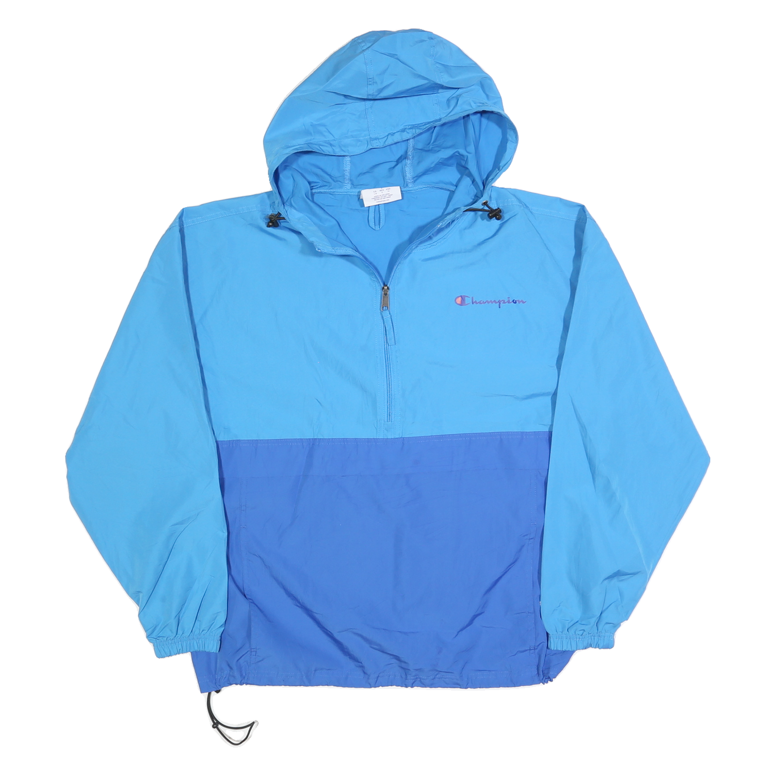 CHAMPION Mens Blue & Purple Zip Hooded Shell Jacket L Polyester Blend Refurbished - N/A refurbished available on Cerqular