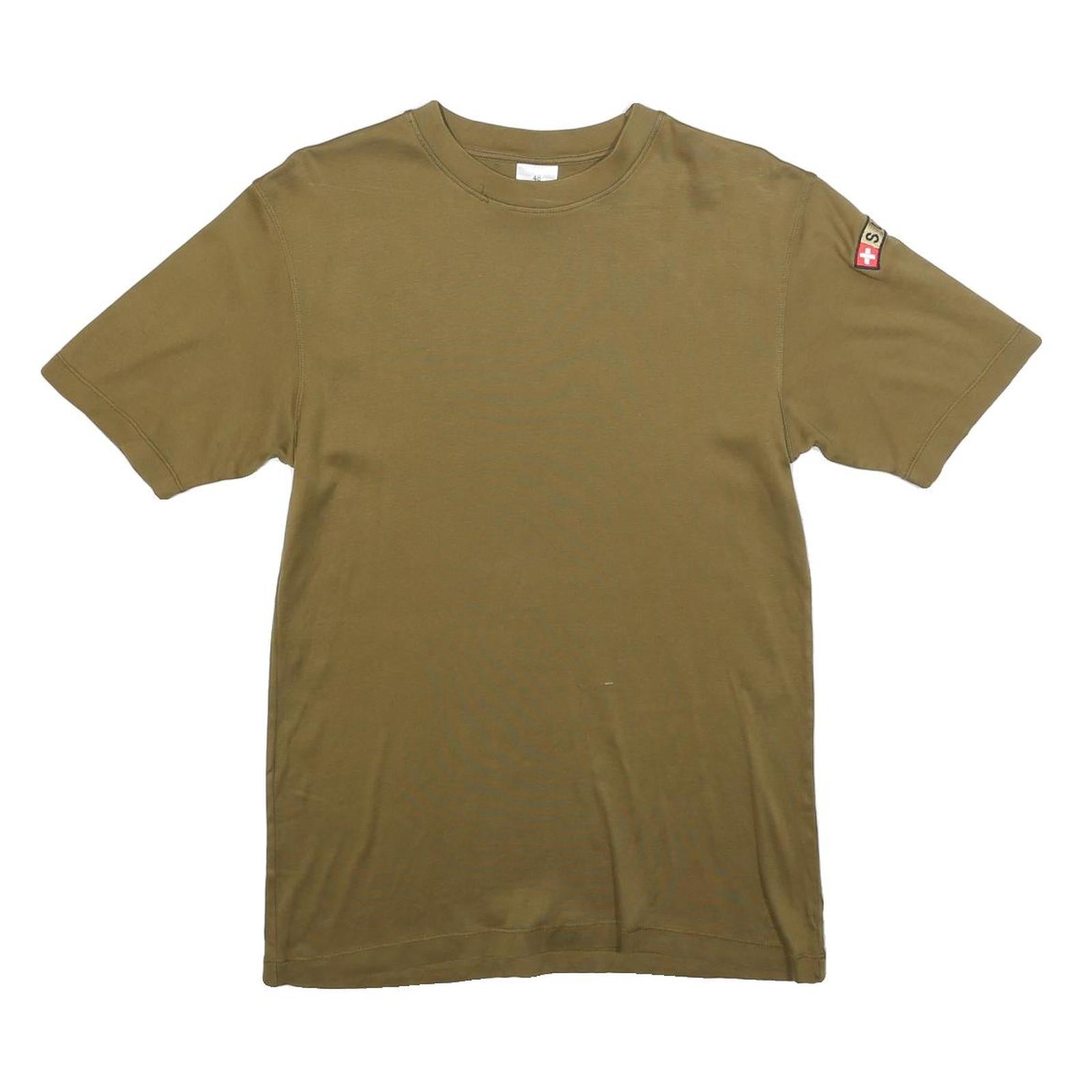 Mens Beige Plain Polyester Blend T-Shirt M Short Sleeve Crew Neck Simple Design Refurbished - N/A refurbished available on Cerqular