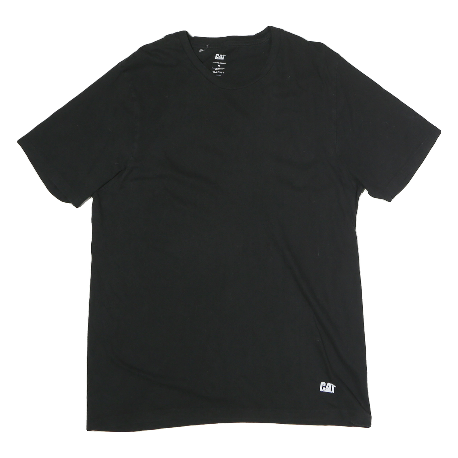 CAT Mens Black Graphic T-Shirt XL Short Sleeve Crew Neck Cotton Comfort Refurbished - N/A refurbished available on Cerqular