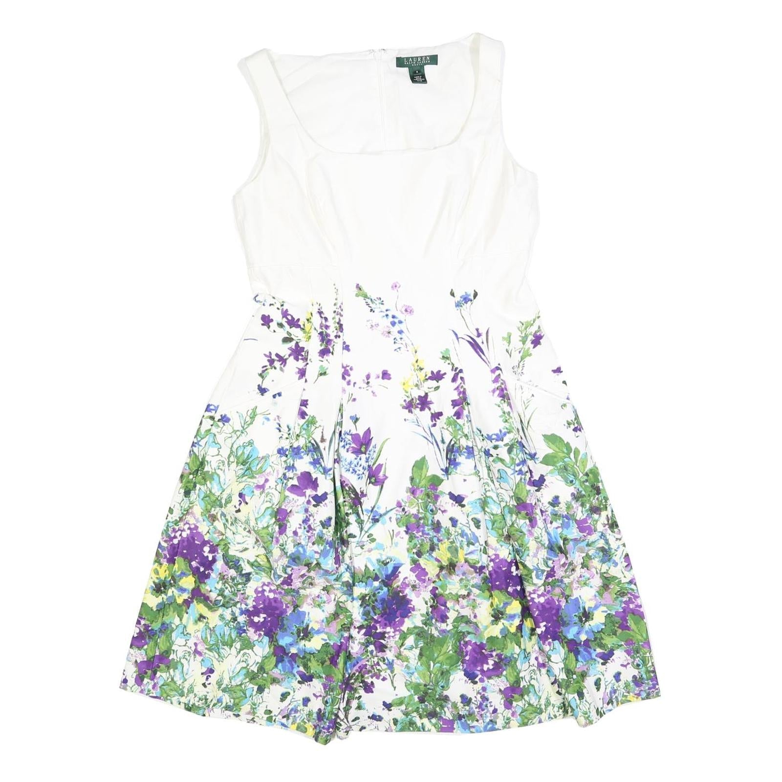 Buy LAUREN RALPH LAUREN Womens White Floral Cotton Blend Fit & Flare Dress Refurbished - $54.59 LAUREN RALPH LAUREN Womens White Floral Cotton Blend Fit & Flare Dress Refurbished - N/A refurbished available on Cerqular