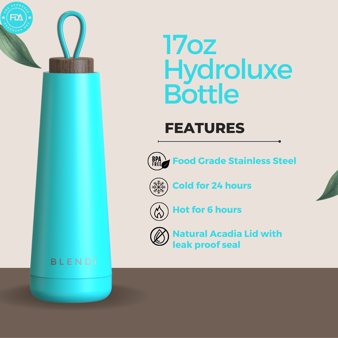 Hydroluxe Tumbler Water Bottle 17oz | Color: Turquoise Refurbished - Blendi refurbished available on Cerqular