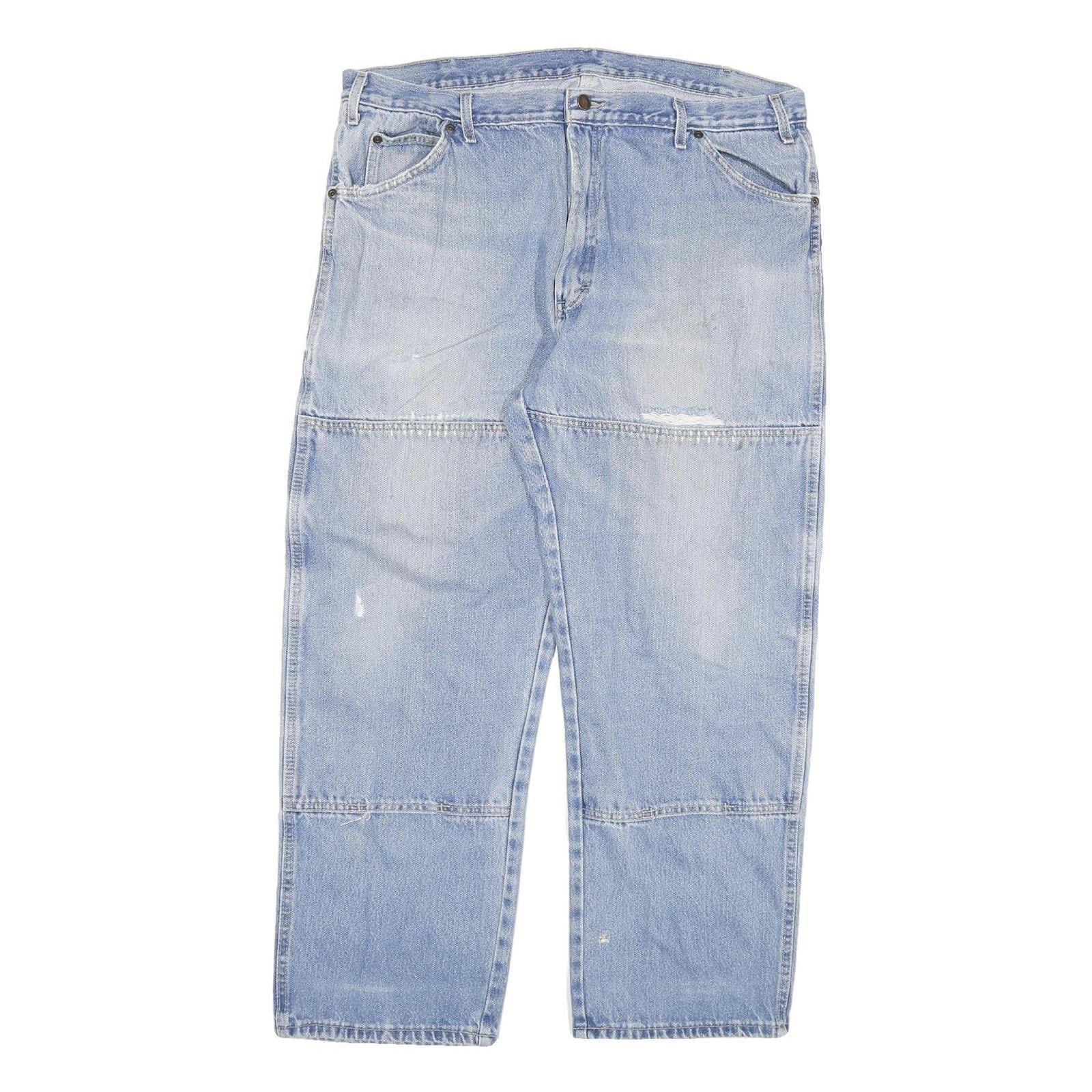 DICKIES Mens Relaxed Light Blue Denim Jeans W40 L30 Zip Closure Comfortable Refurbished - N/A refurbished available on Cerqular