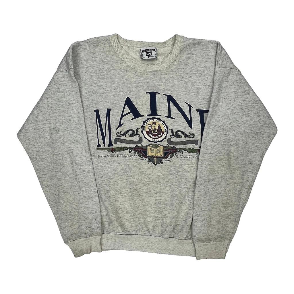 Buy Made In USA University Of Maine Lee College Sweatshirt - XL Grey Cotton Blend Refurbished - $37.51 Made In USA University Of Maine Lee College Sweatshirt - XL Grey Cotton Blend Refurbished - Thrifted (note: this is a term often used to describe second- refurbished available on Cerqular