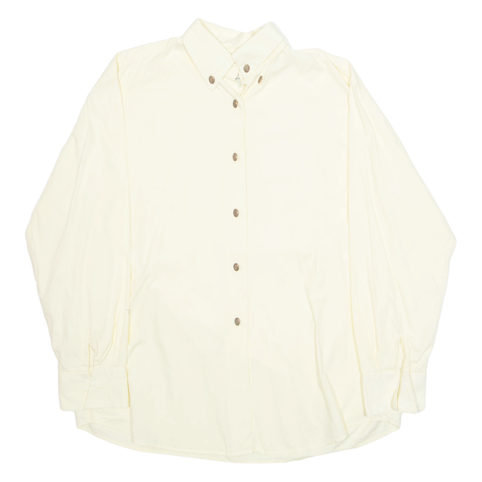 U.C OF BENETTON Womens Shirt Yellow Collared Long Sleeve L Refurbished - N/A refurbished available on Cerqular