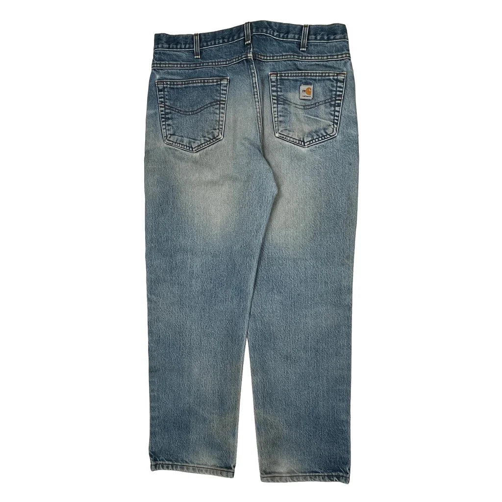 Carhartt Jeans - 36W 32L Blue Cotton Refurbished - Thrifted (note: this is a term often used to describe second- refurbished available on Cerqular