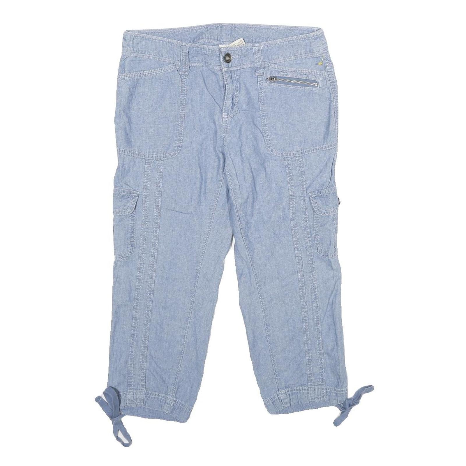 FADED GLORY Womens Shorts Blue Casual Cargo Plain UK 8 W30 Cotton Refurbished - N/A refurbished available on Cerqular