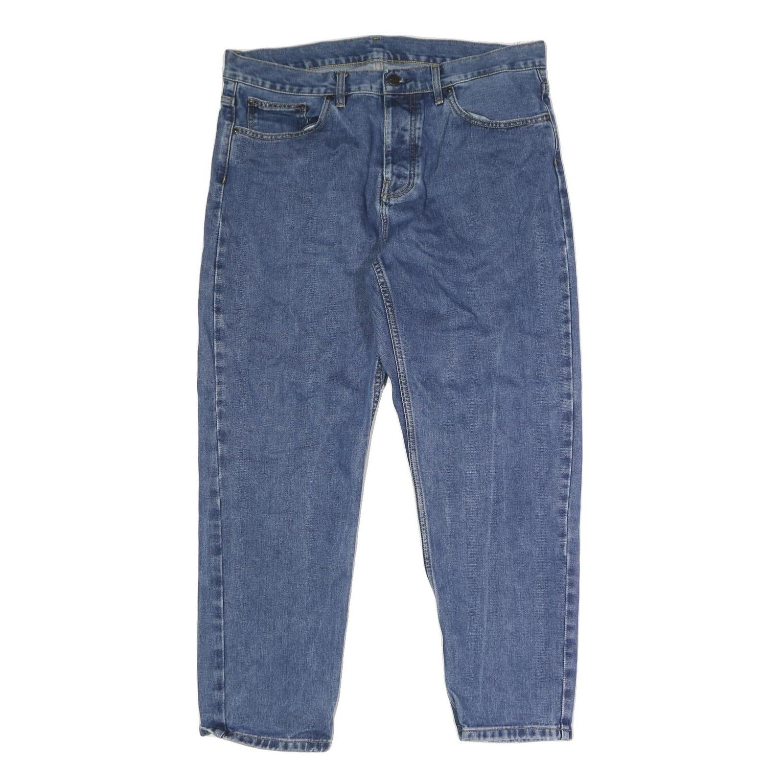 CARHARTT Mens Regular Fit Blue Denim Jeans Button W38 L29 Durable Casual Refurbished - N/A refurbished available on Cerqular