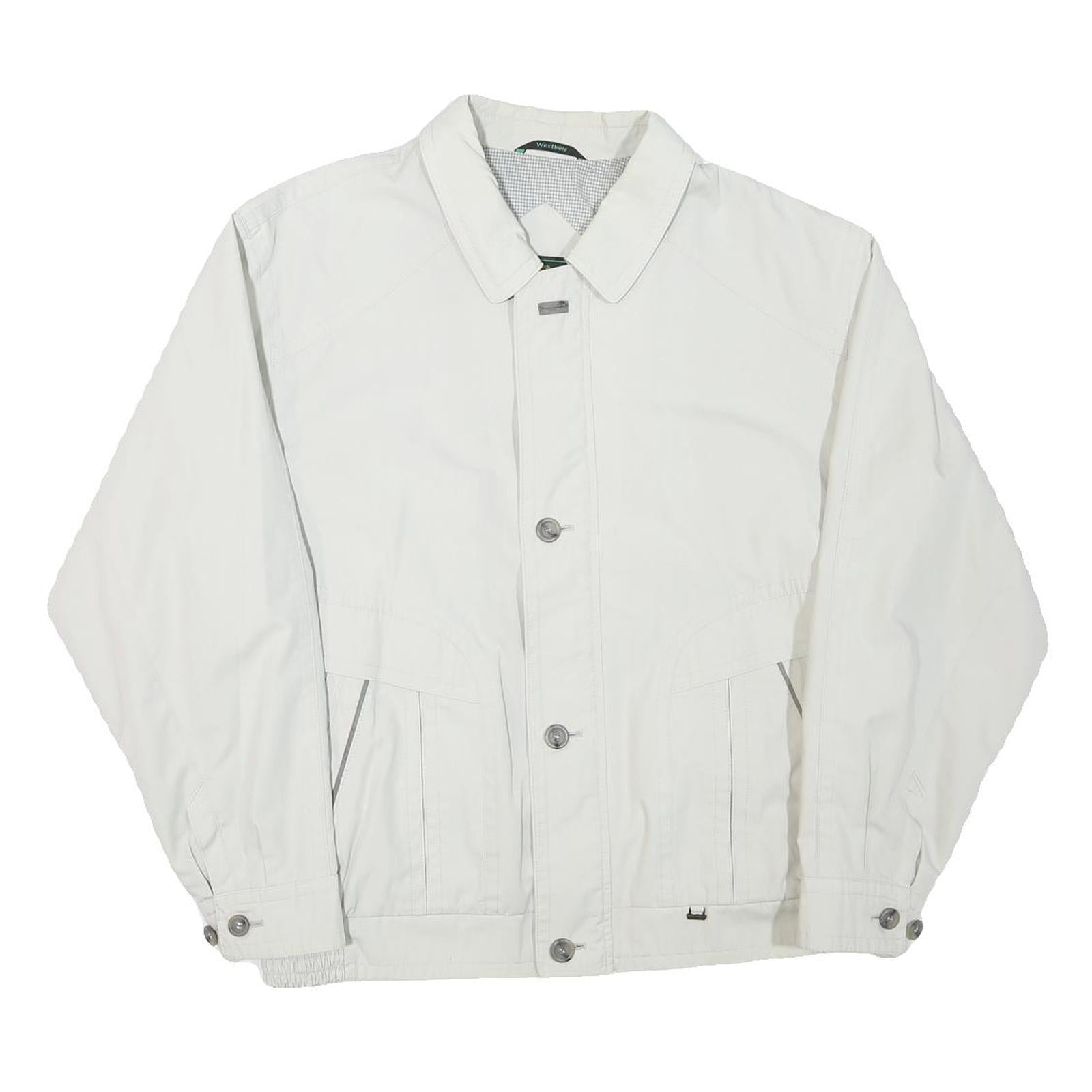 Buy WESTBURY Mens White Classic Jacket L Polyester Blend Zip Plain Casual Refurbished - $32.49 WESTBURY Mens White Classic Jacket L Polyester Blend Zip Plain Casual Refurbished - N/A refurbished available on Cerqular