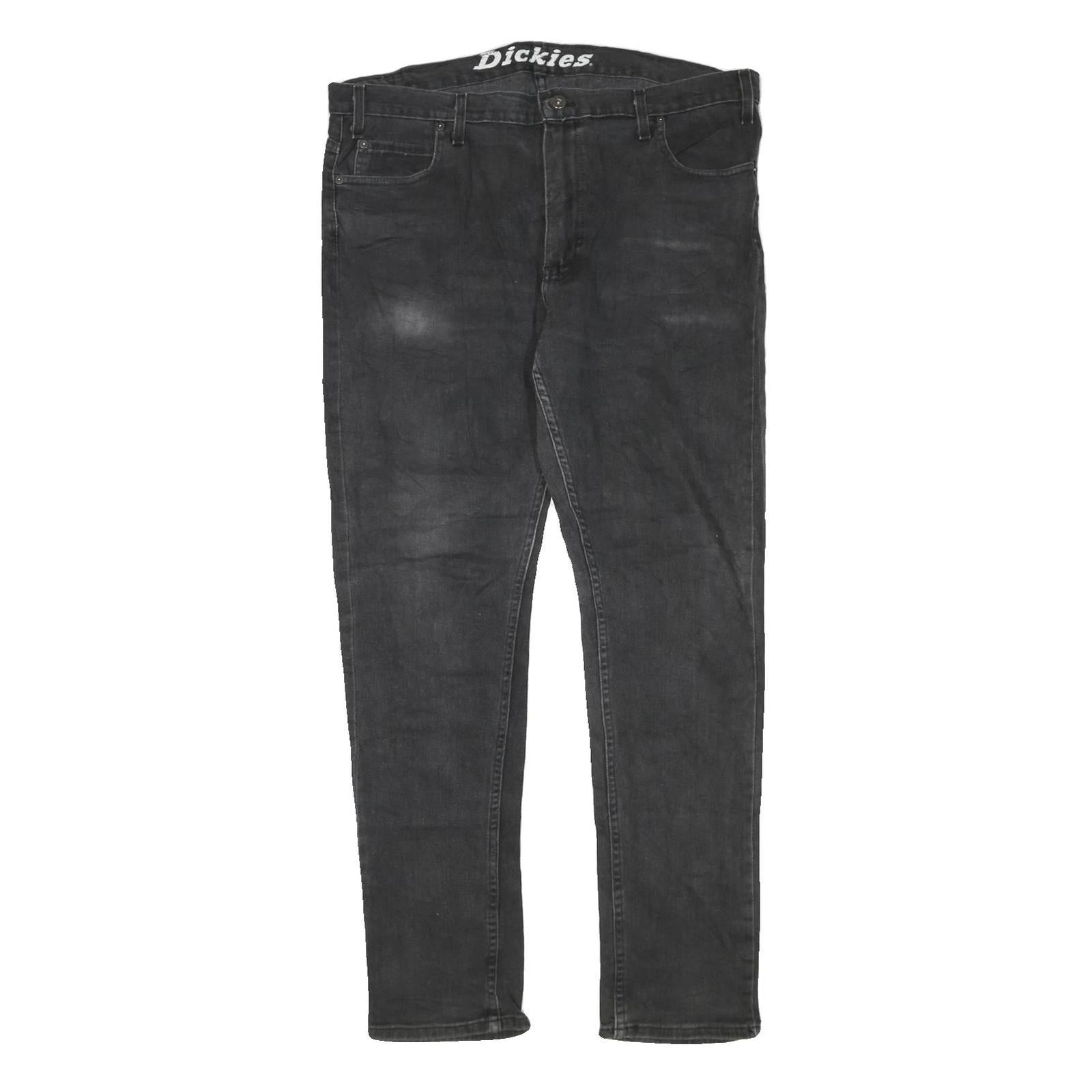 DICKIES Mens Regular Fit Black Denim Jeans W42 L32 Cotton Blend Zip Refurbished - N/A refurbished available on Cerqular