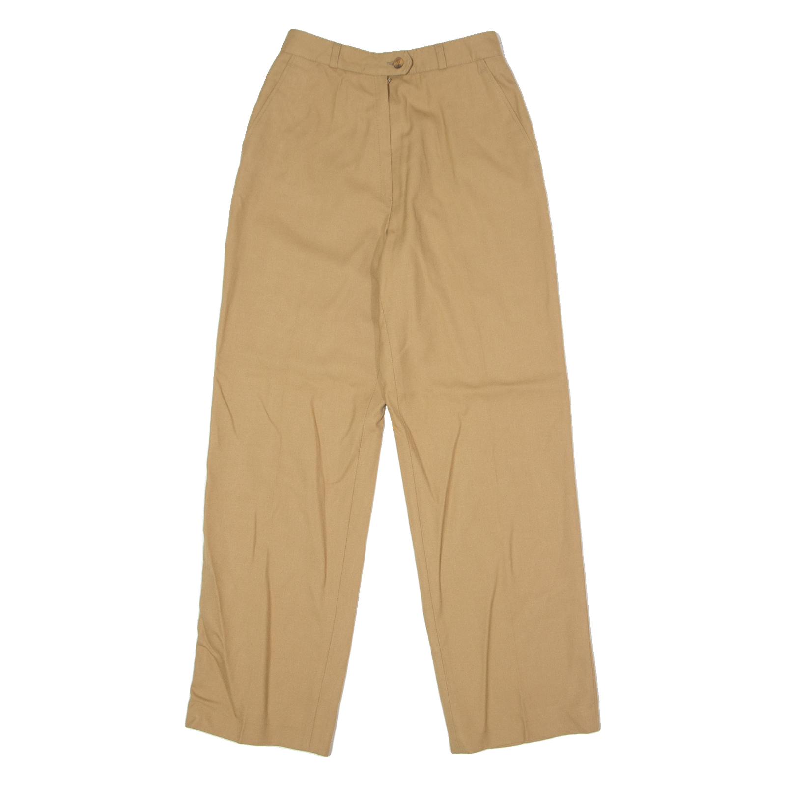 ROSNER Womens Trousers Beige Slim Straight 90s Wool W24 L28 Refurbished - N/A refurbished available on Cerqular