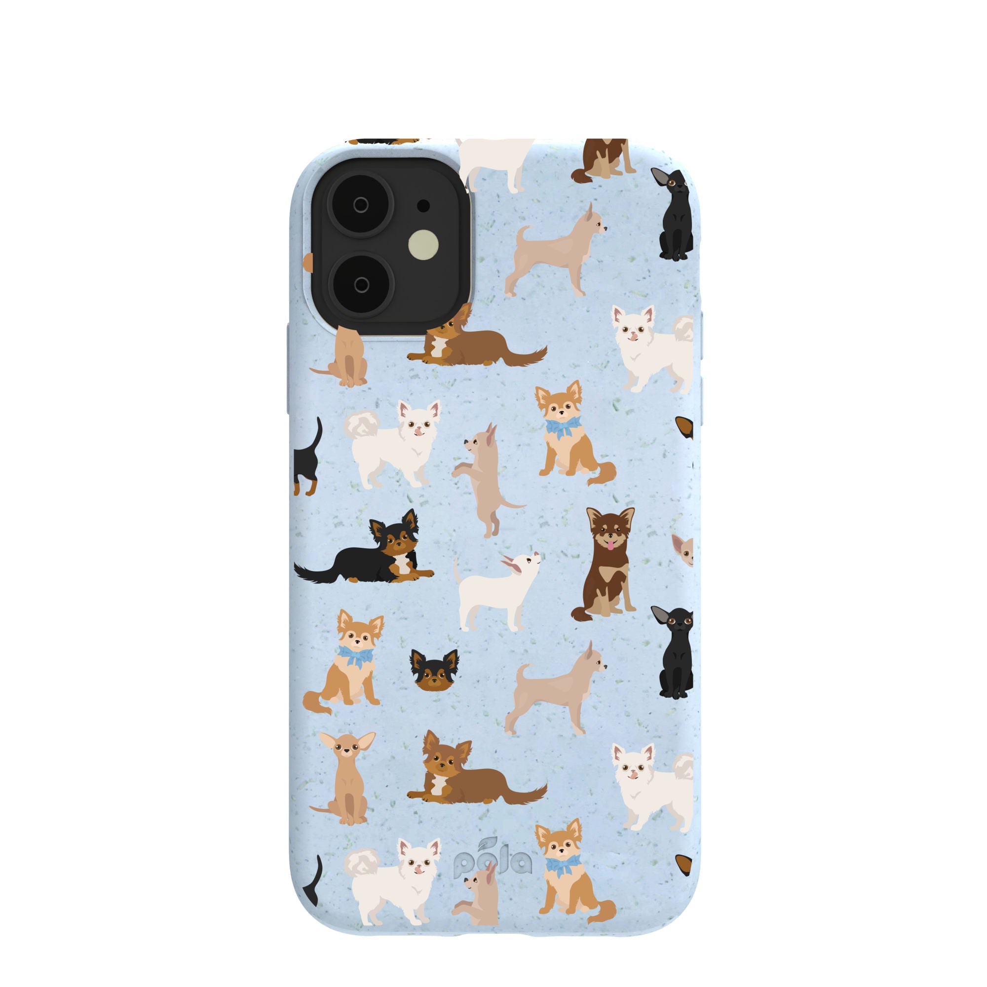Powder Blue Chihuahua Charms iPhone 11 Case Refurbished - Pela Case refurbished available on Cerqular