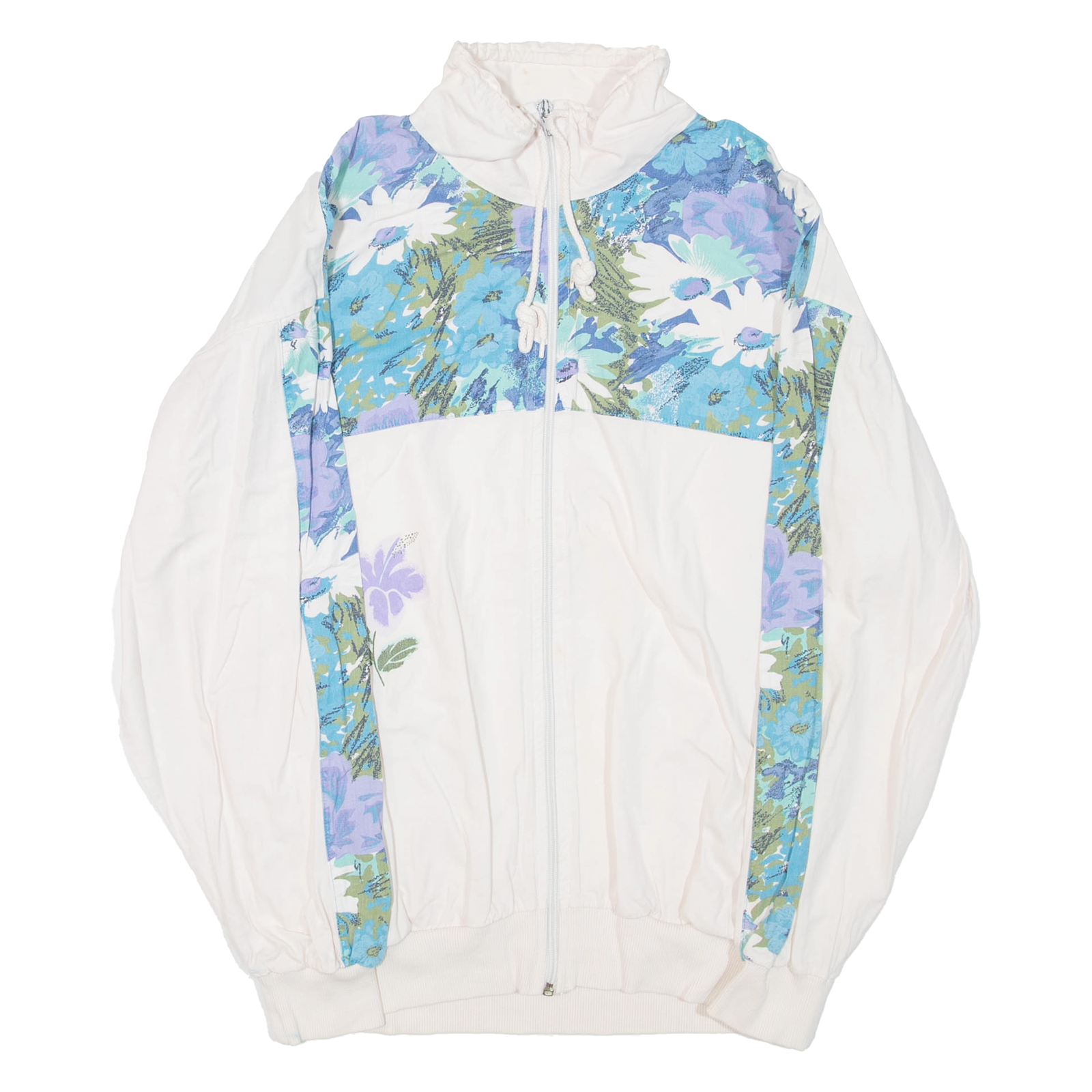 Womens Track Jacket White Floral M Refurbished - N/A refurbished available on Cerqular