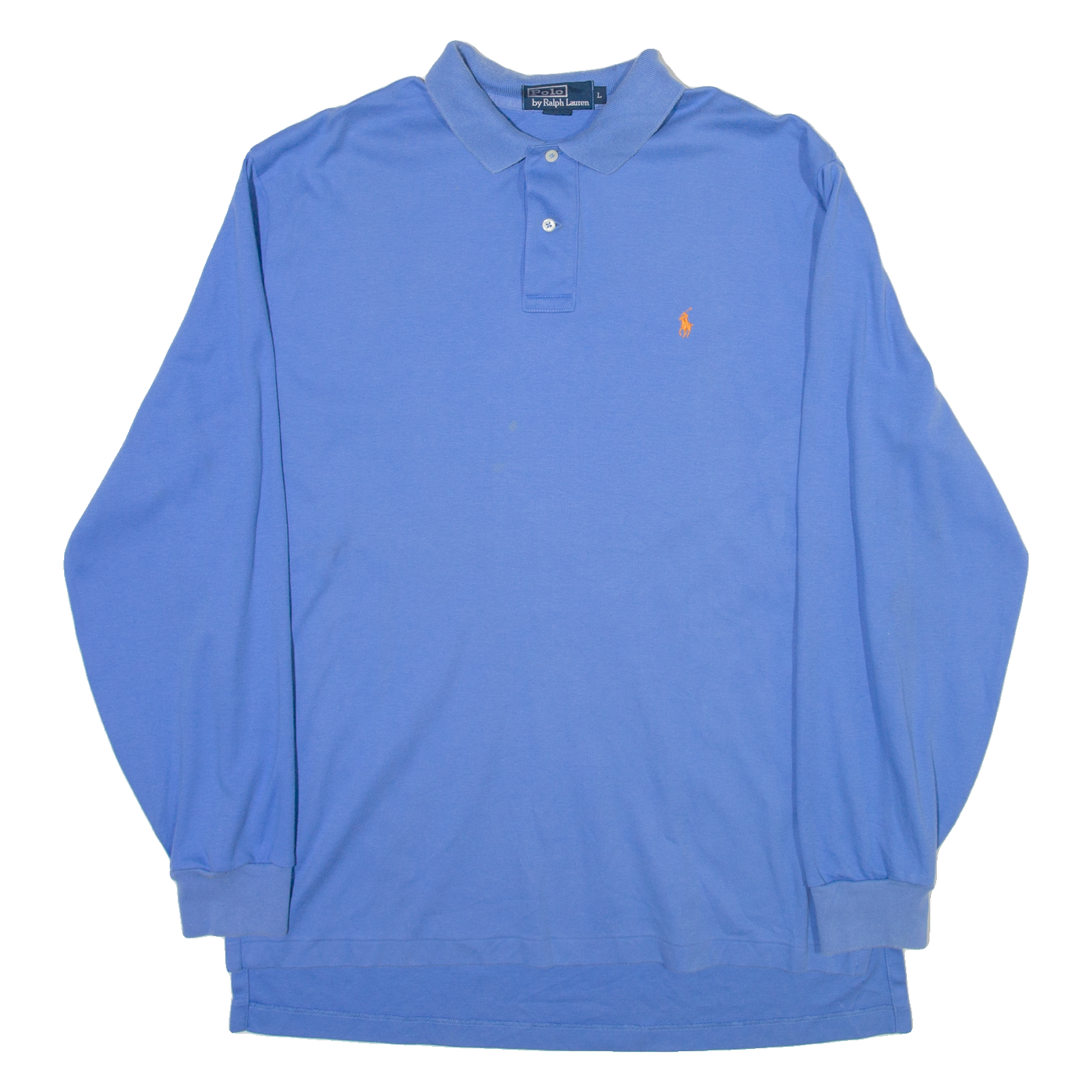 POLO RALPH LAUREN Mens Polo Shirt Blue Long Sleeve L Refurbished - N/A refurbished available on Cerqular