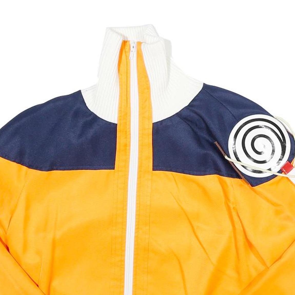 COSPLAY Mens Orange & Navy Zip Front Jacket XXS Polyester Anime Style Zip-Up Refurbished - N/A refurbished available on Cerqular