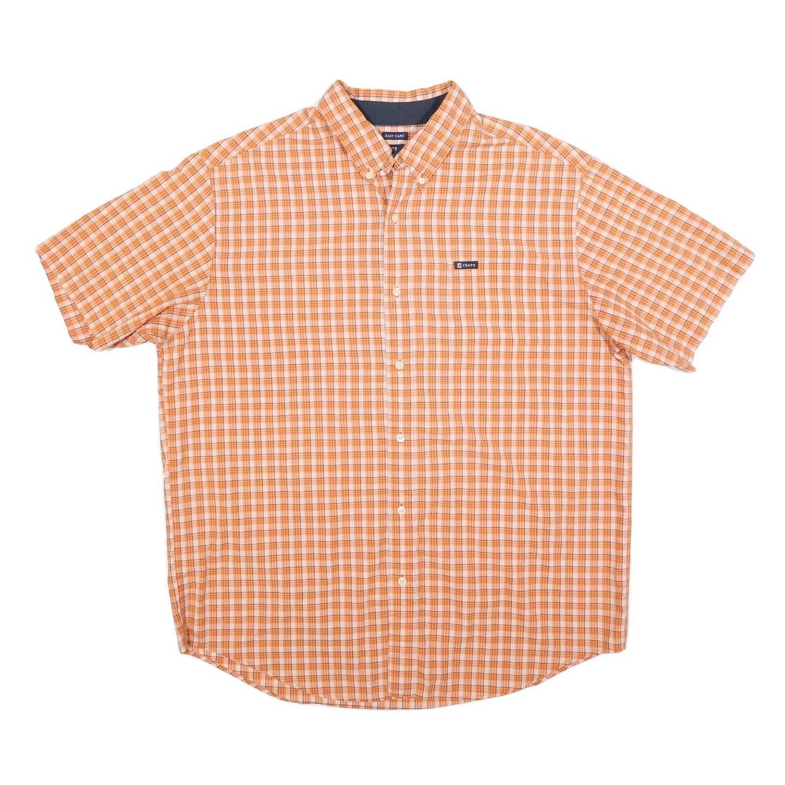 CHAPS Mens Orange & Cream Check Shirt XL Button Down Casual Summer Wear Refurbished - N/A refurbished available on Cerqular