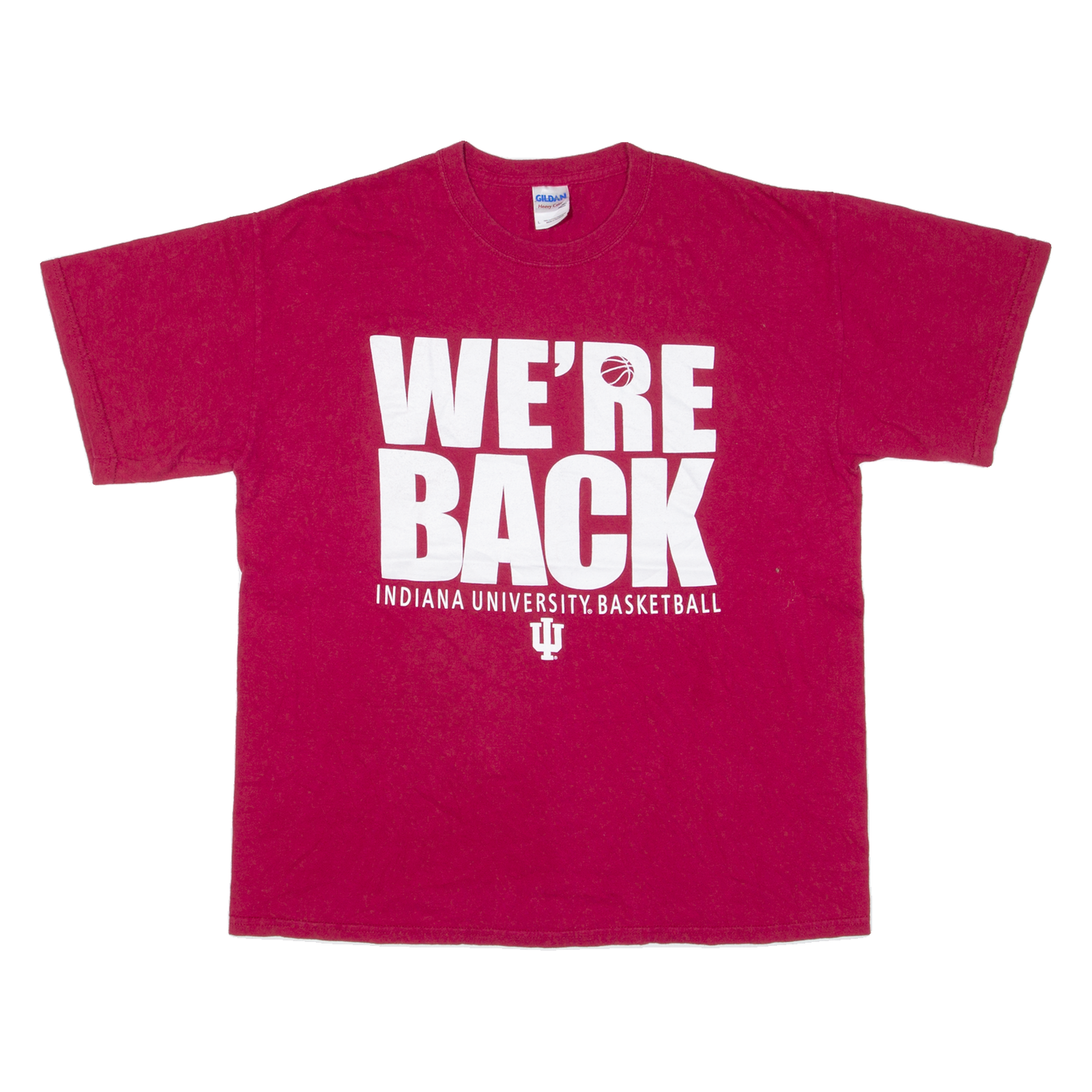 GILDAN Indiana University Basketball Mens T-Shirt Red USA L Refurbished - N/A refurbished available on Cerqular