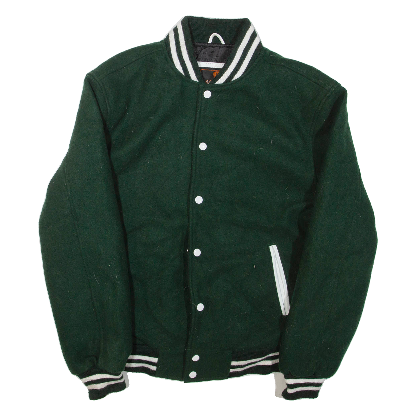 MAK & RID Mens Bomber Jacket Green Wool S Refurbished - N/A refurbished available on Cerqular