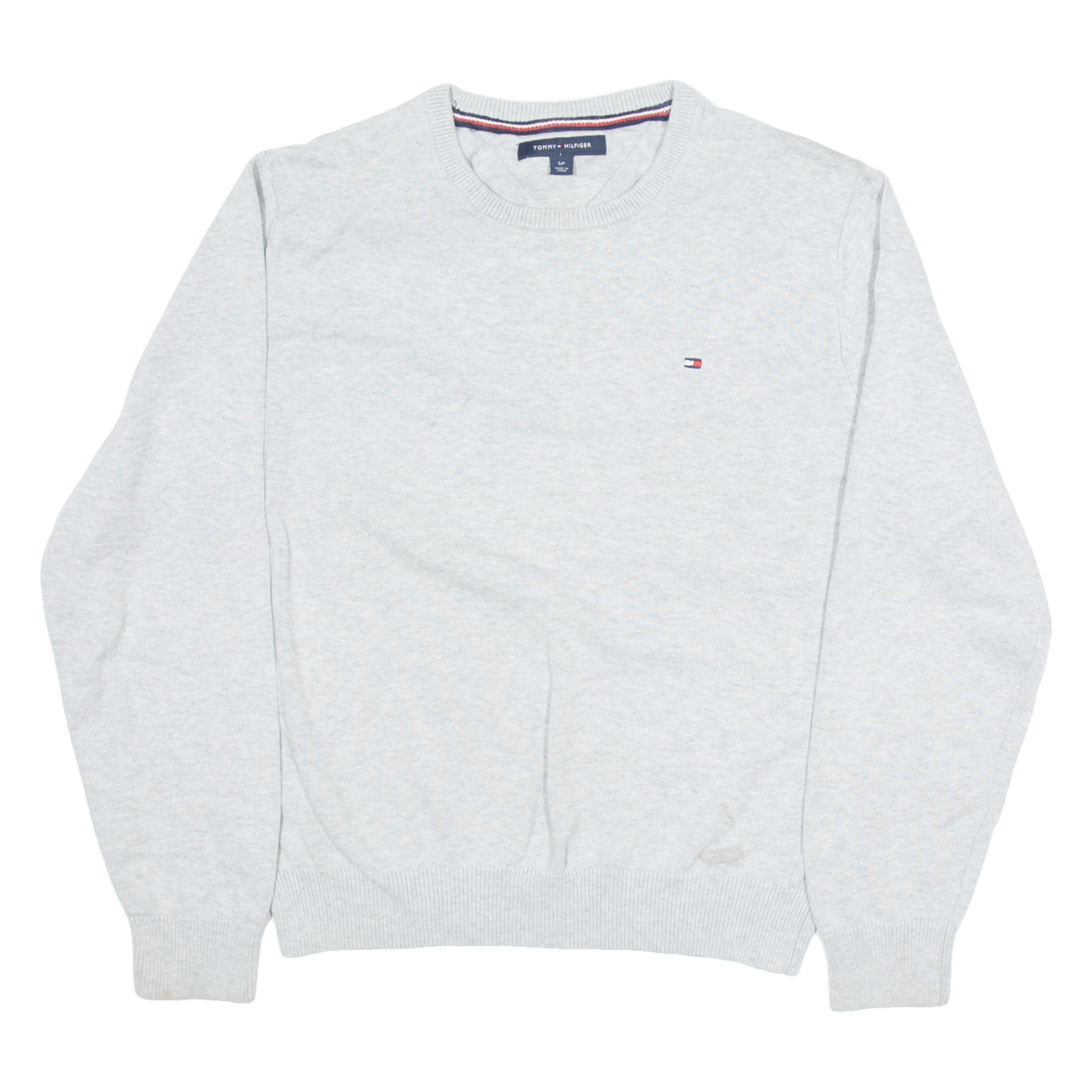 TOMMY HILFIGER Womens Jumper Grey Tight Knit S Refurbished - N/A refurbished available on Cerqular