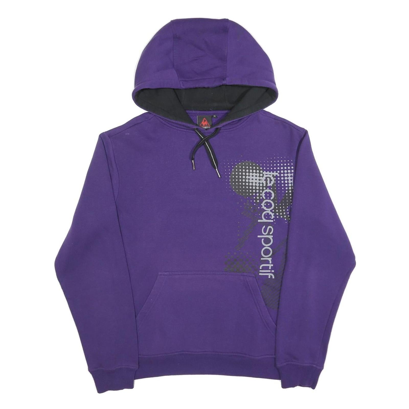 LE COQ SPORTIF Mens Purple Hoodie M Cotton Blend Casual Pullover Hooded Refurbished - N/A refurbished available on Cerqular