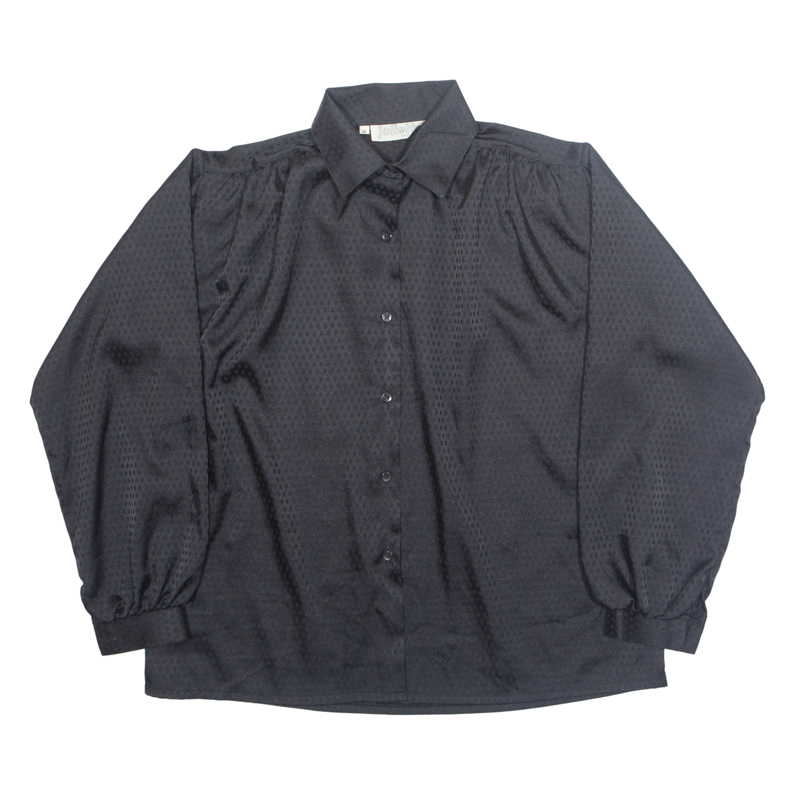 JULIETTA Womens Shirt Black Collared Long Sleeve 90s M Refurbished - N/A refurbished available on Cerqular