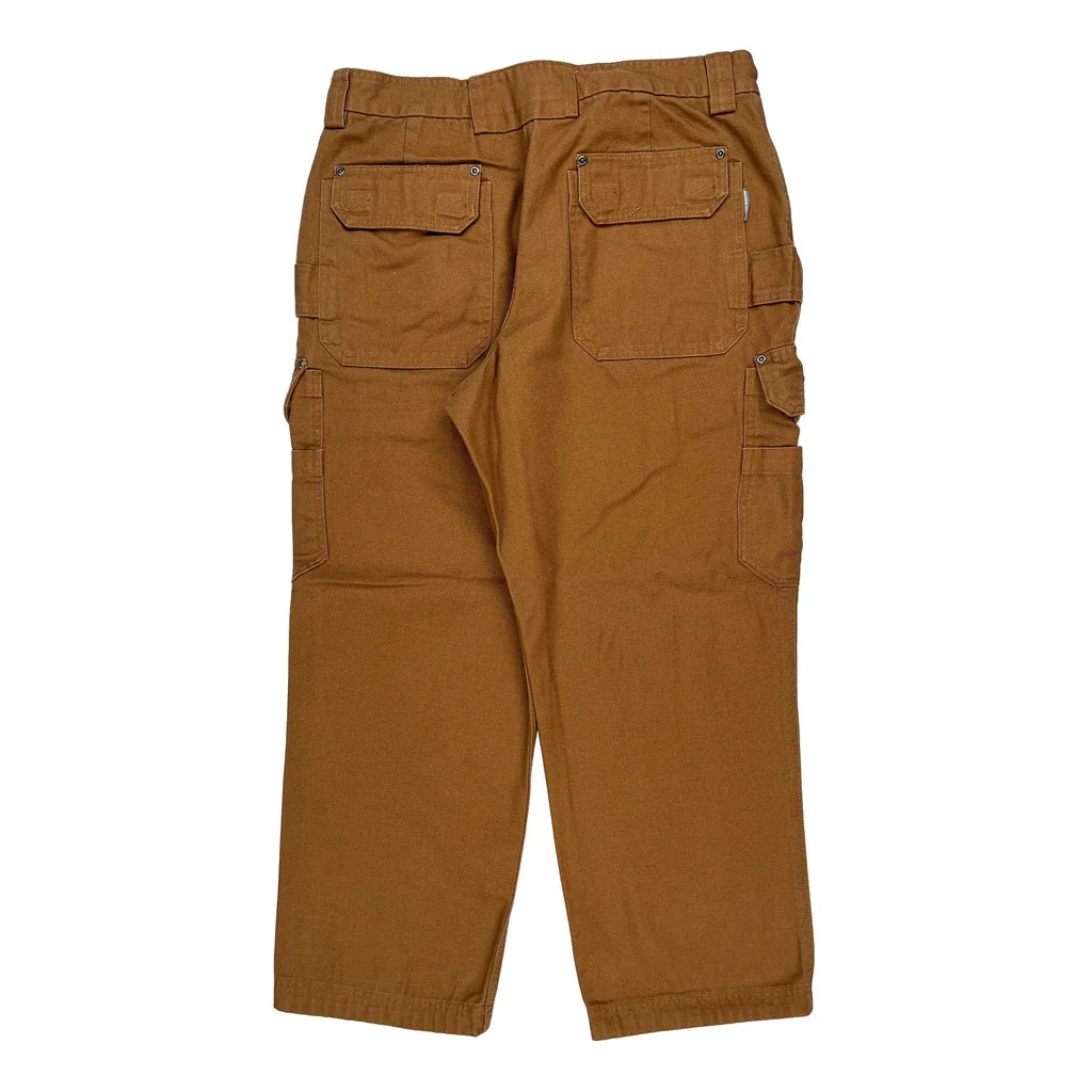 Unbranded Cargo Cargo Trousers - 36W 29L Brown Cotton Refurbished - Thrifted (note: this is a term often used to describe second- refurbished available on Cerqular
