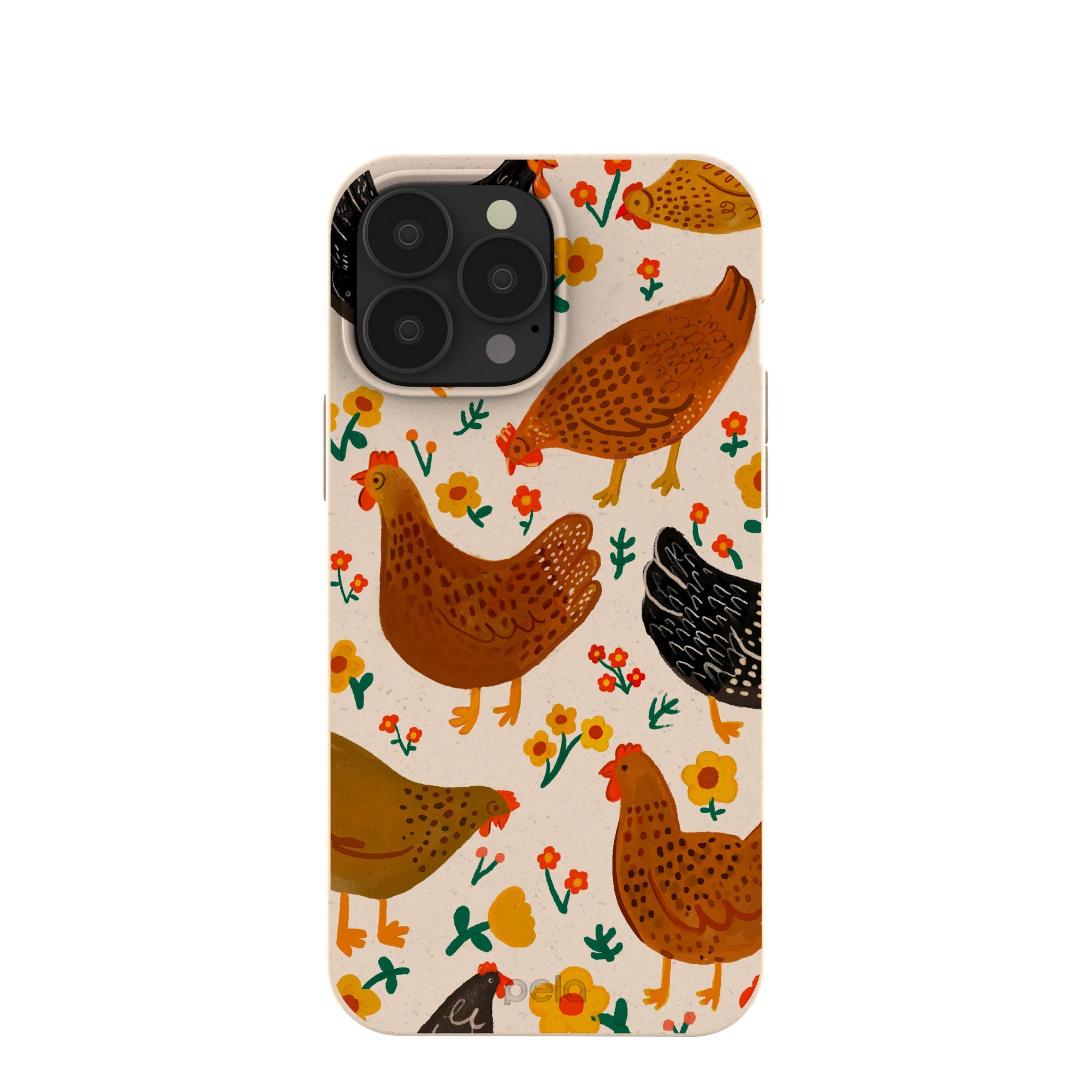 Seashell Chicken Garden iPhone 13 Pro Max Case Refurbished - Pela Case refurbished available on Cerqular