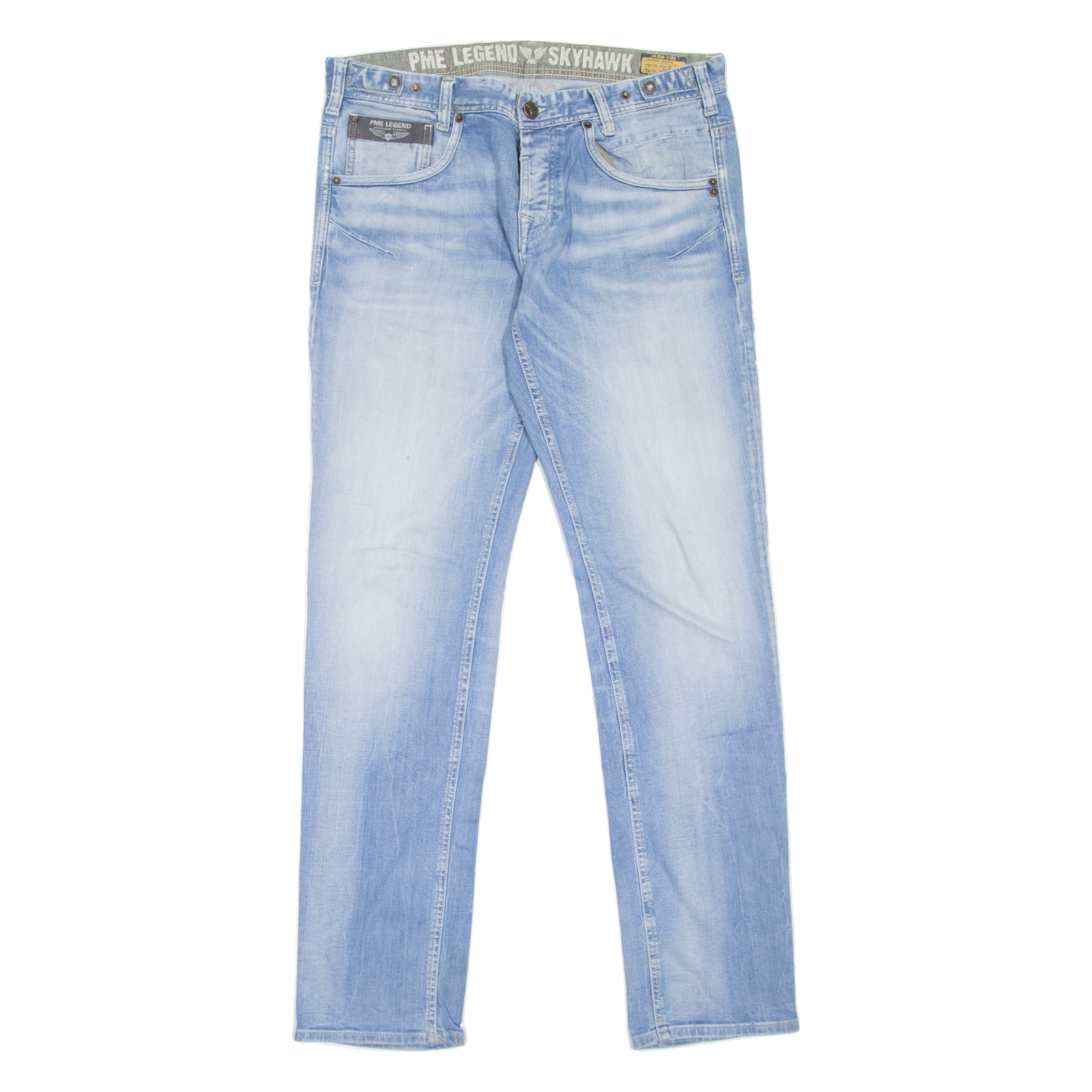 PME LEGEND Skyhawk Mens Jeans Blue Slim Straight Stone Wash W34 L34 Refurbished - N/A refurbished available on Cerqular