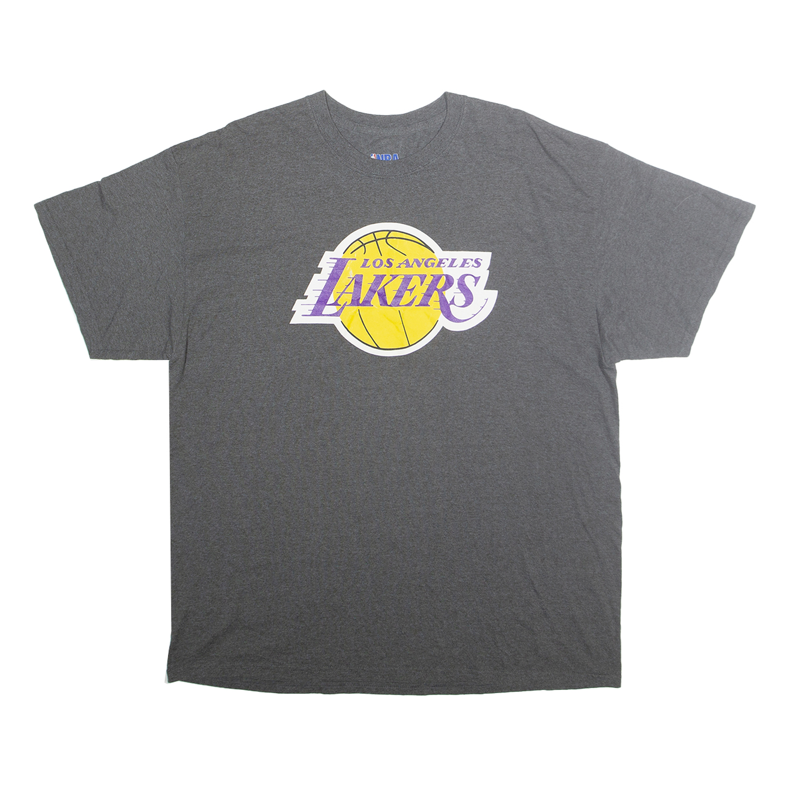 NBA Mens Grey Los Angeles Lakers Graphic T-Shirt XL Crew Neck Short Sleeve Refurbished - N/A refurbished available on Cerqular