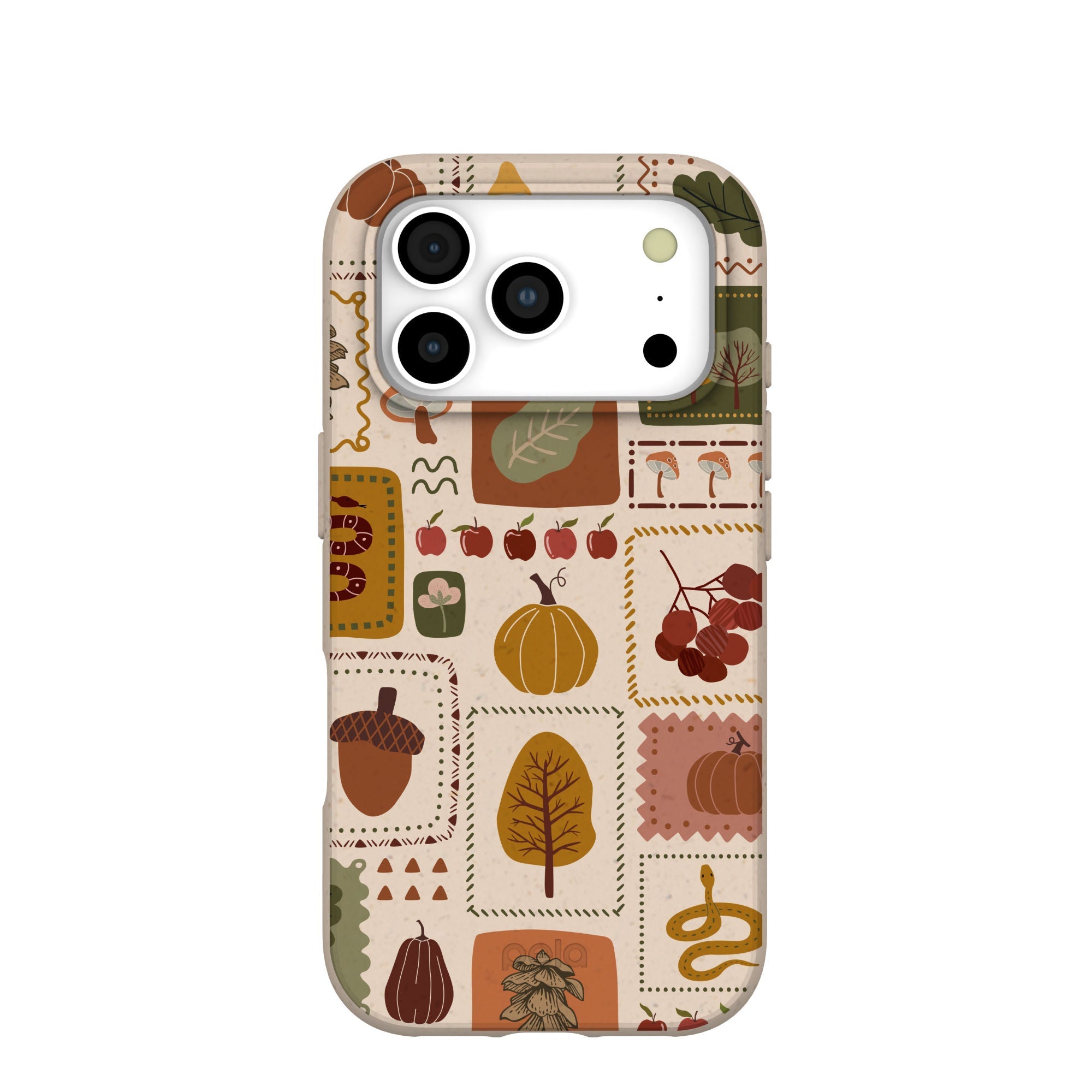 Seashell Autumn Patch iPhone 17 Pro Case | MagSafe Compatibility: Without MagSafe Refurbished - Pela Case refurbished available on Cerqular
