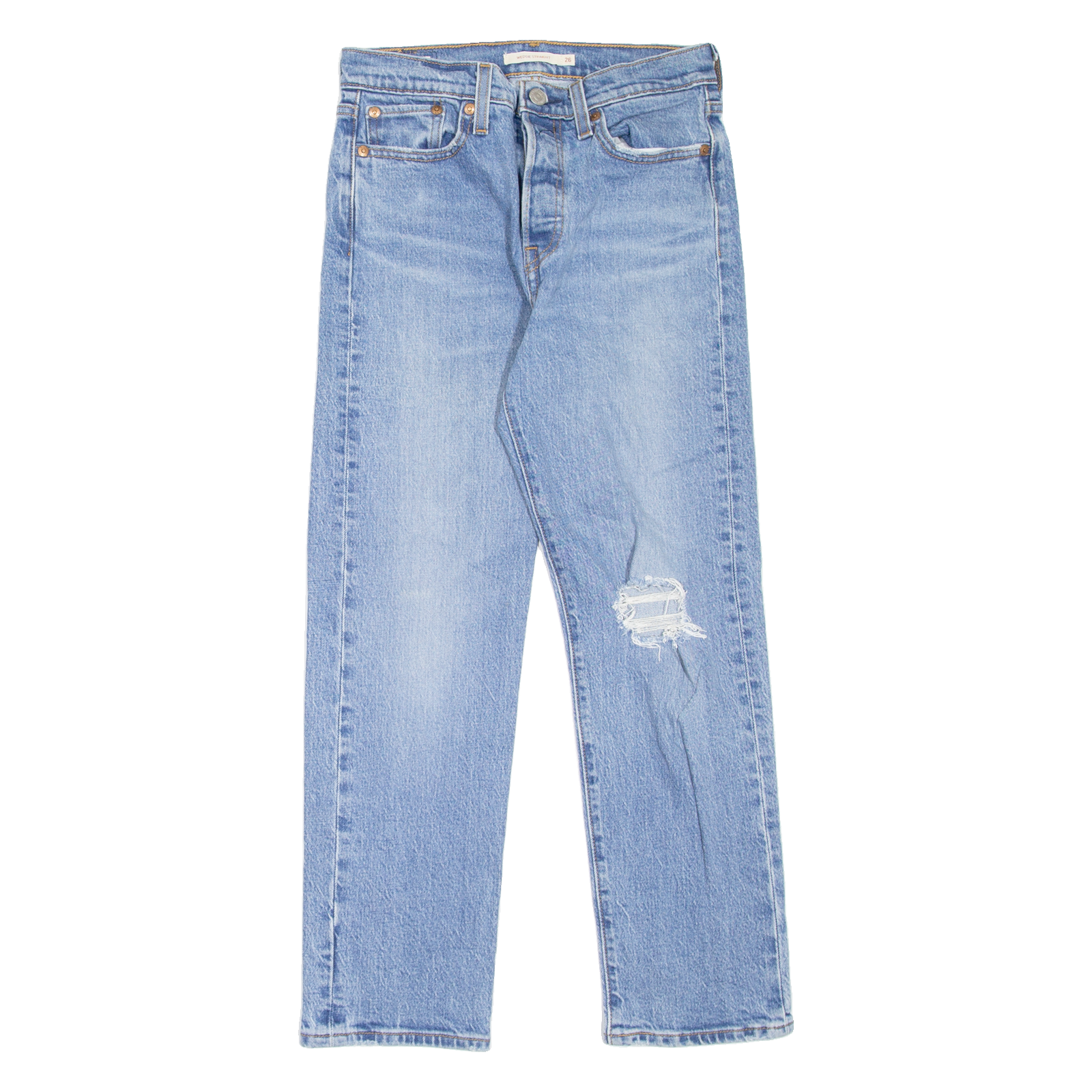 Buy LEVI'S Wedgie BIG E Distressed Womens Jeans Blue Straight Stone Wash W26 L26 Refurbished - $36.39 LEVI'S Wedgie BIG E Distressed Womens Jeans Blue Straight Stone Wash W26 L26 Refurbished - N/A refurbished available on Cerqular