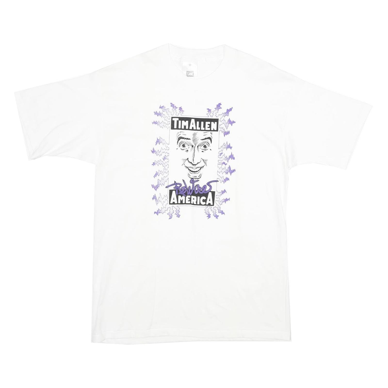 Buy LEE Mens White Tim Allen Powers America Graphic T-Shirt L Short Sleeve Crew Neck Refurbished - $23.39 LEE Mens White Tim Allen Powers America Graphic T-Shirt L Short Sleeve Crew Neck Refurbished - N/A refurbished available on Cerqular