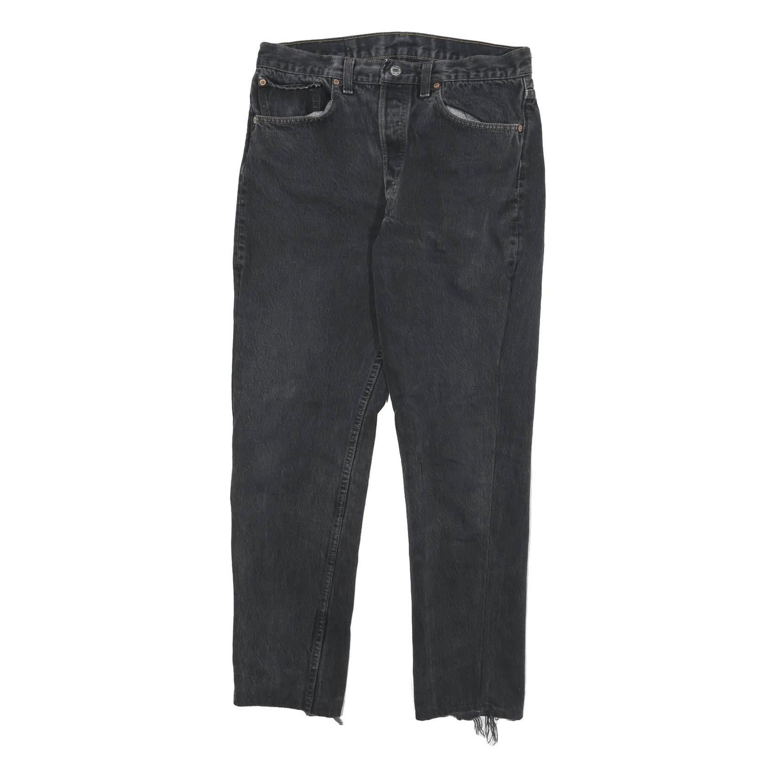 LEVI'S Mens Jeans Black Slim Straight Denim Rinse W30 L27 Button Closure Refurbished - N/A refurbished available on Cerqular