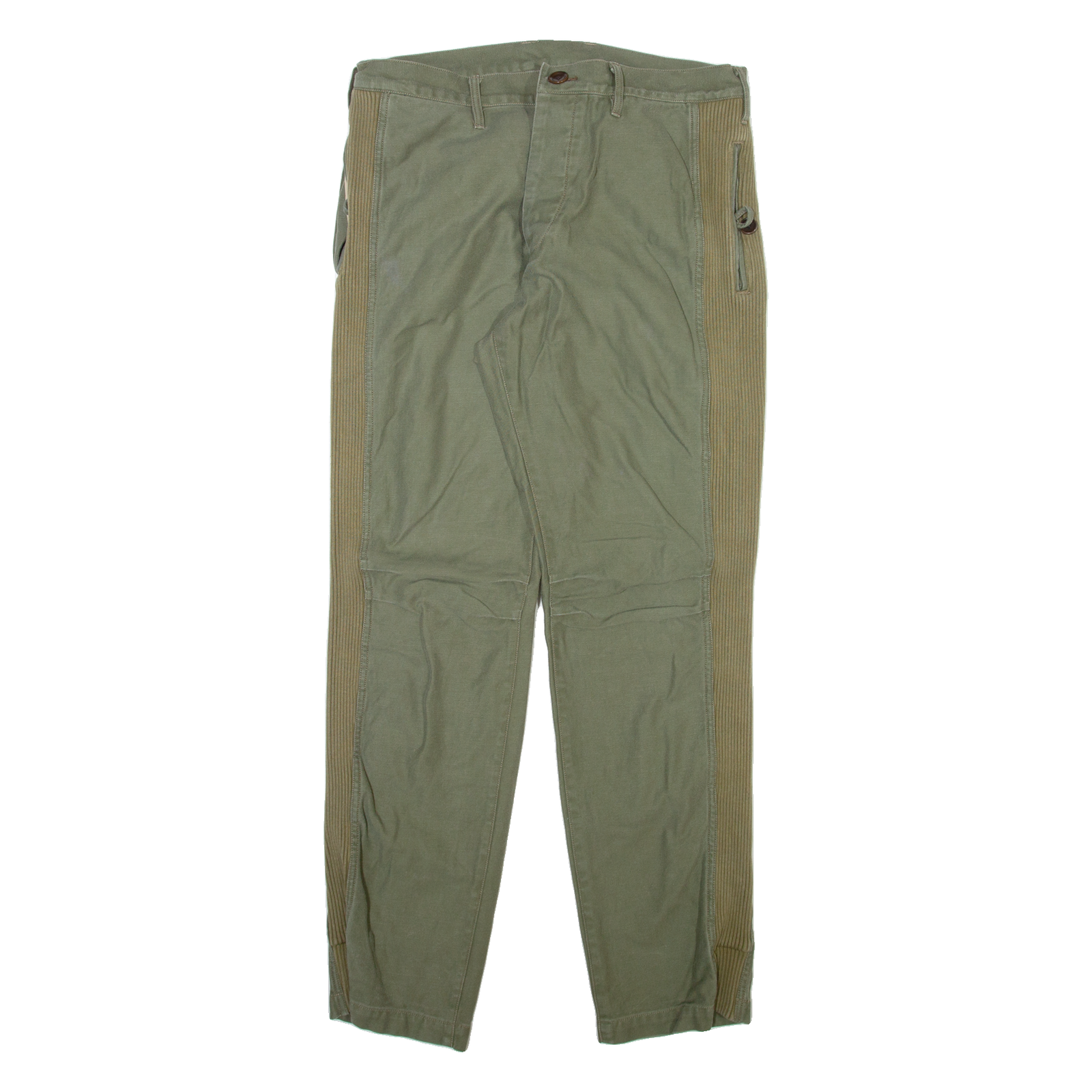 WORK NOT WORK Mens Trousers Green Regular Tapered W32 L31 Refurbished - N/A refurbished available on Cerqular