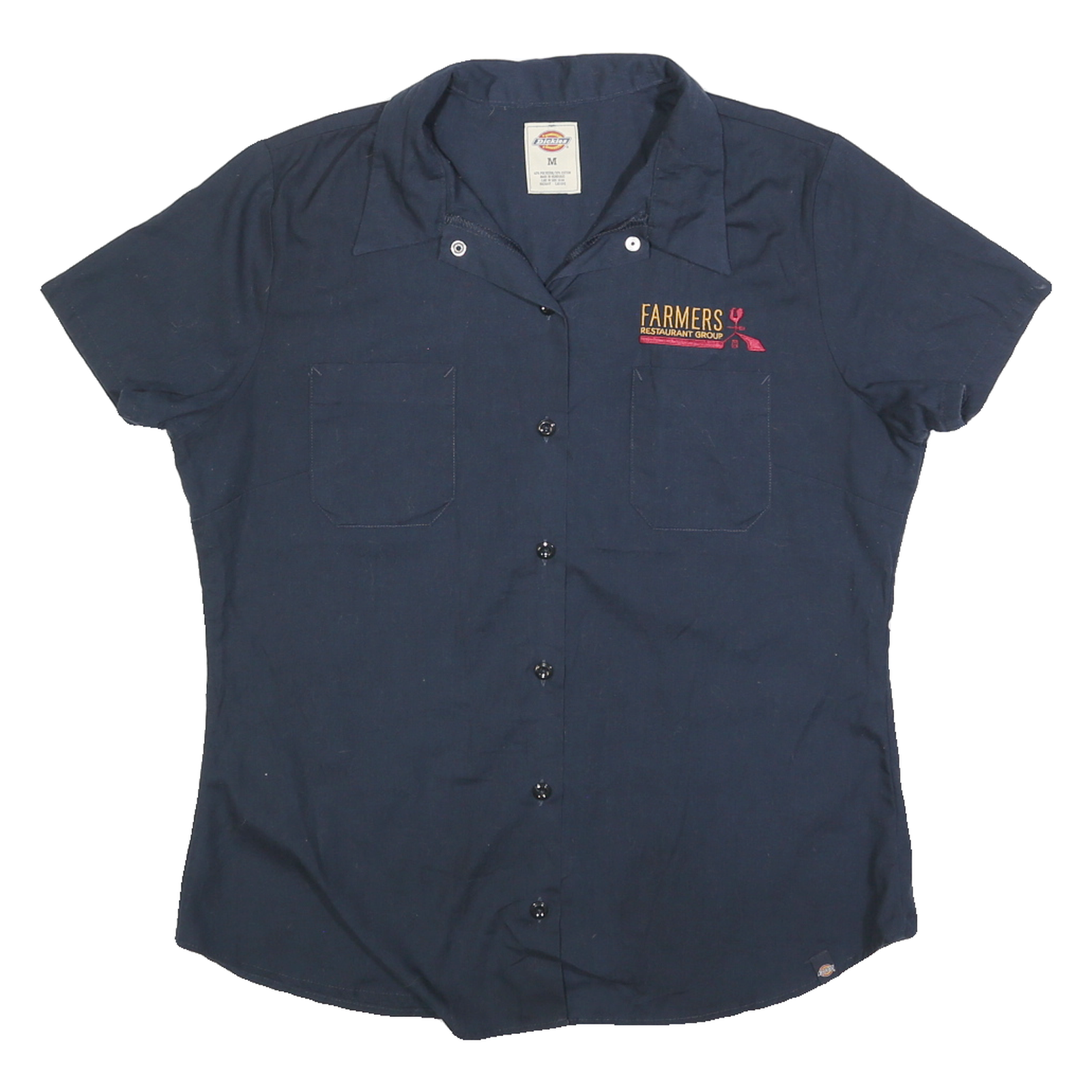 DICKIES Womens Navy Blue Farmers Restaurant Group Work Shirt M Corporate Casual Refurbished - N/A refurbished available on Cerqular