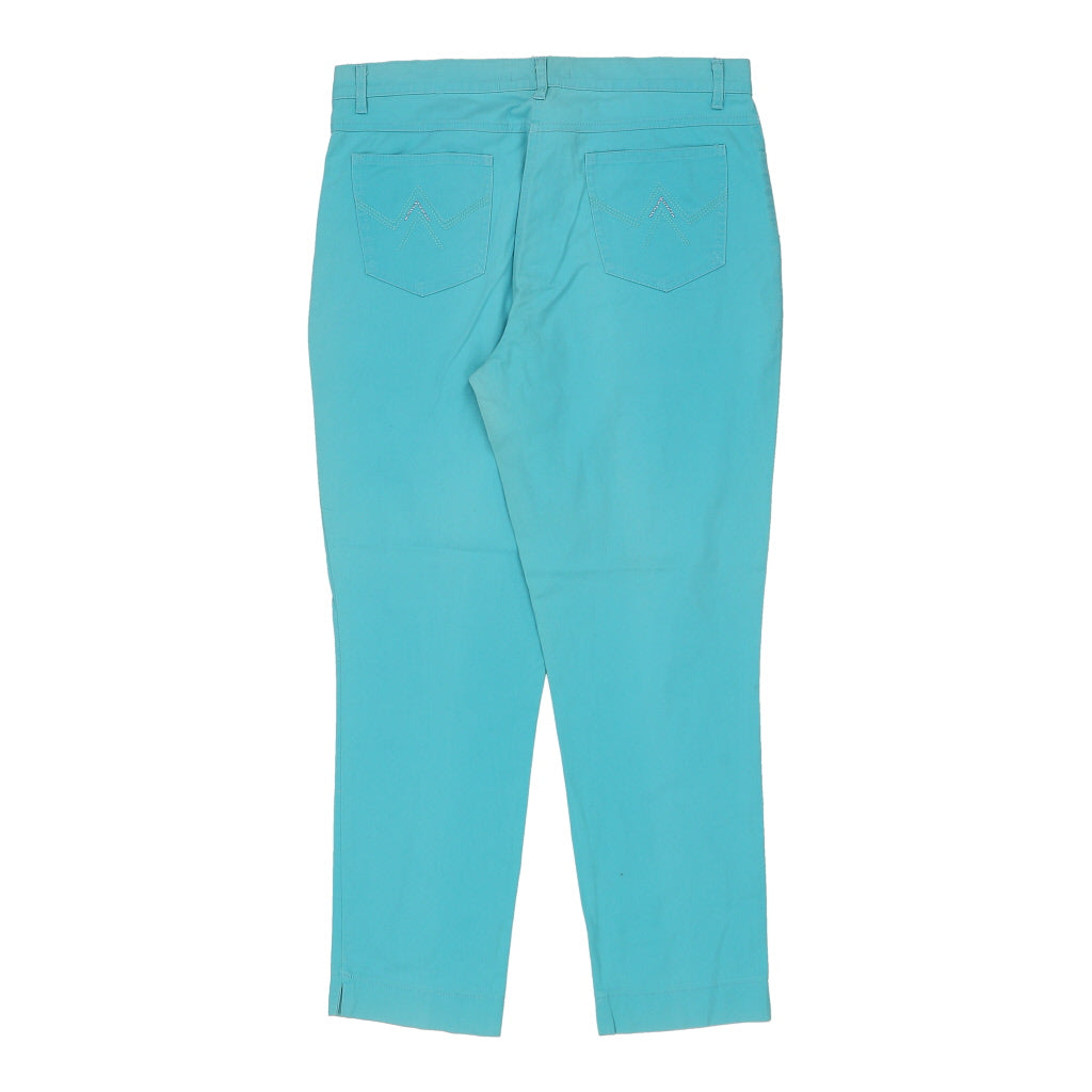 Sandro Ferrone Trousers - 34W UK 14 Blue Cotton Refurbished - Thrifted (note: this is a term often used to describe second- refurbished available on Cerqular