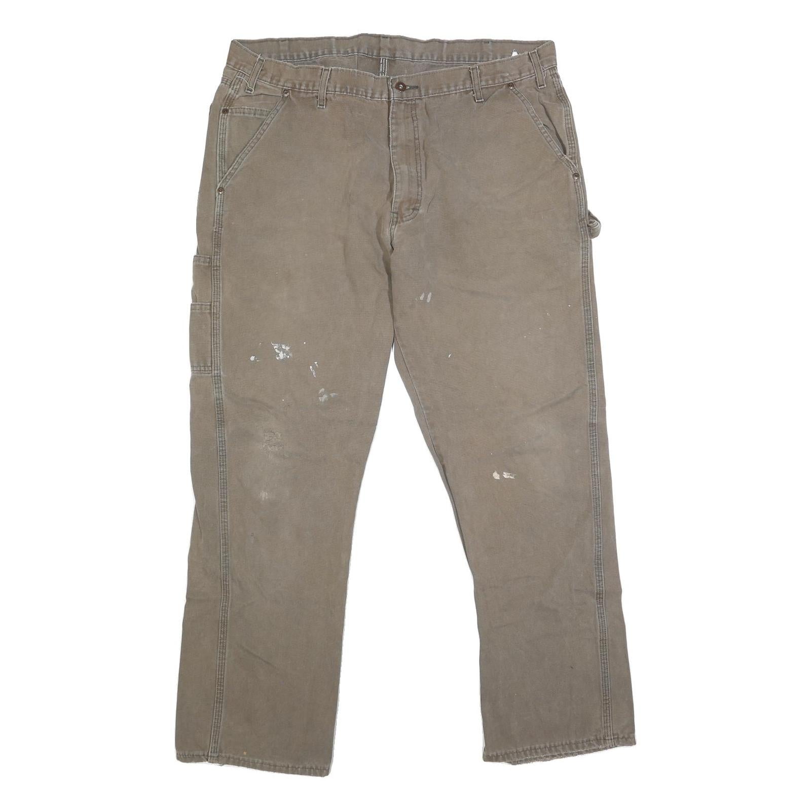 DICKIES Mens Regular Fit Brown Denim W40 L31 Workwear Zip Closure Jeans Refurbished - N/A refurbished available on Cerqular