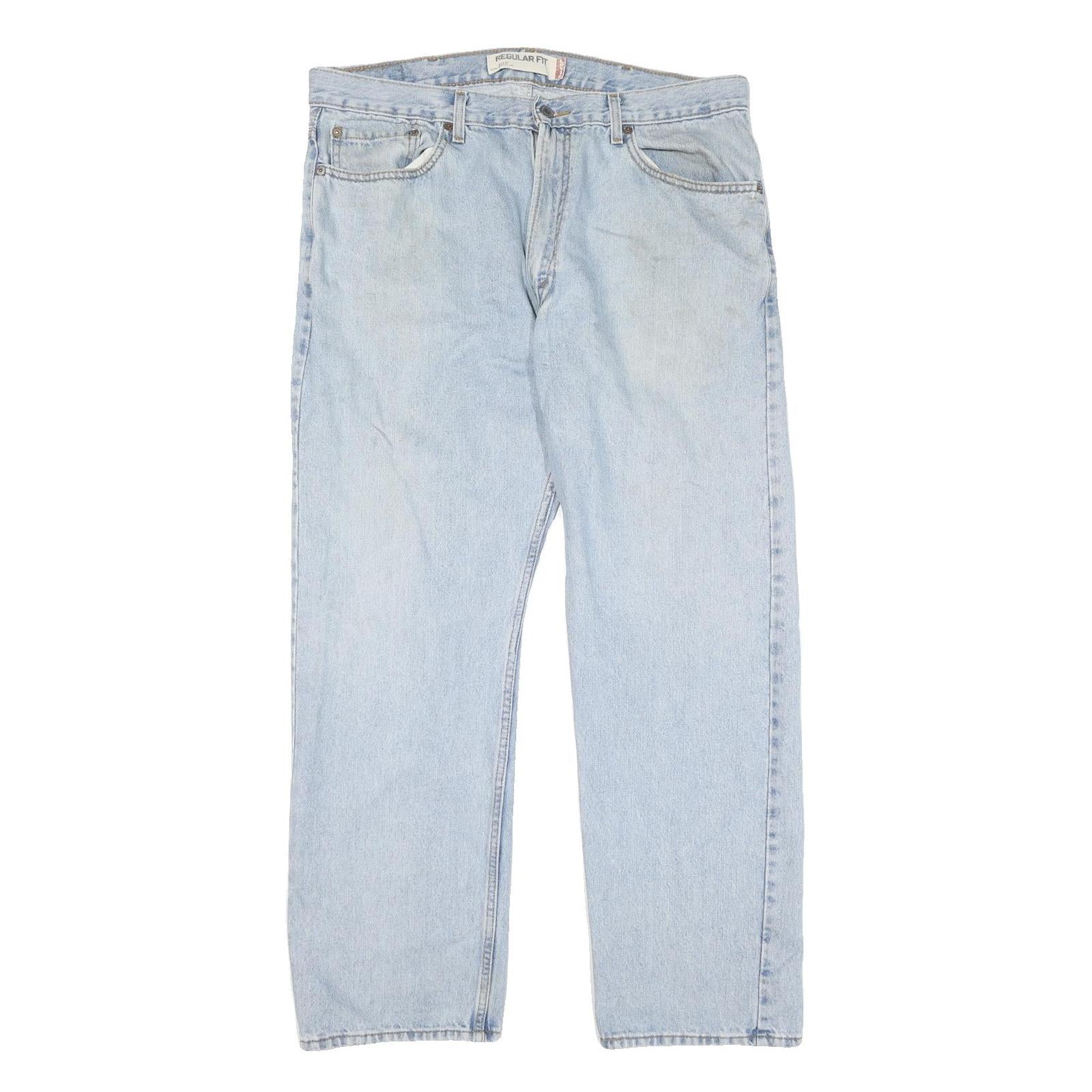 LEVI'S 505 Mens Jeans Blue Regular Straight Denim Light W38 L30 Classic Fit Zip Refurbished - N/A refurbished available on Cerqular