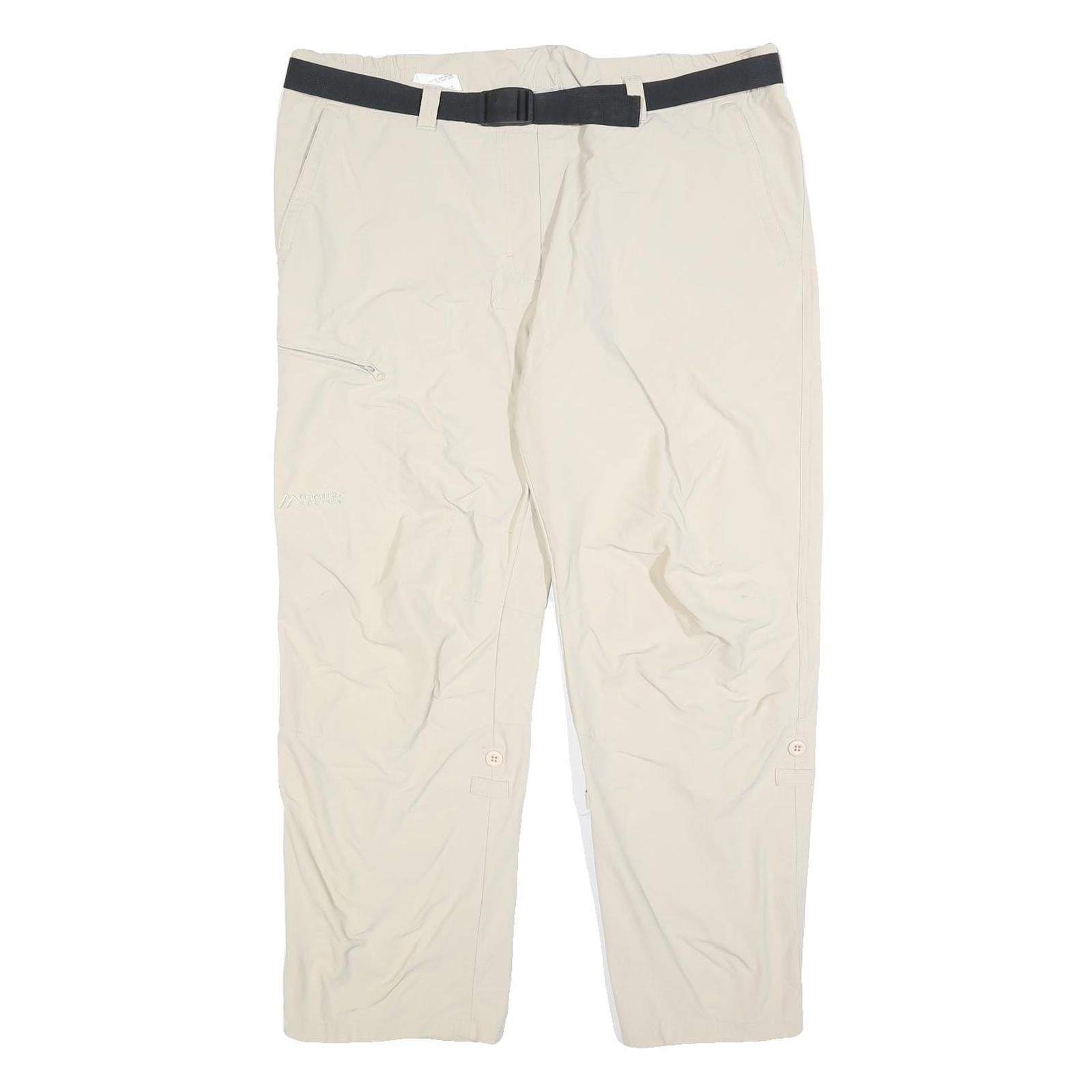 MAIER Mens Regular Beige Polyester Blend Zip Trousers W38 L27 Outdoor Comfort Refurbished - N/A refurbished available on Cerqular