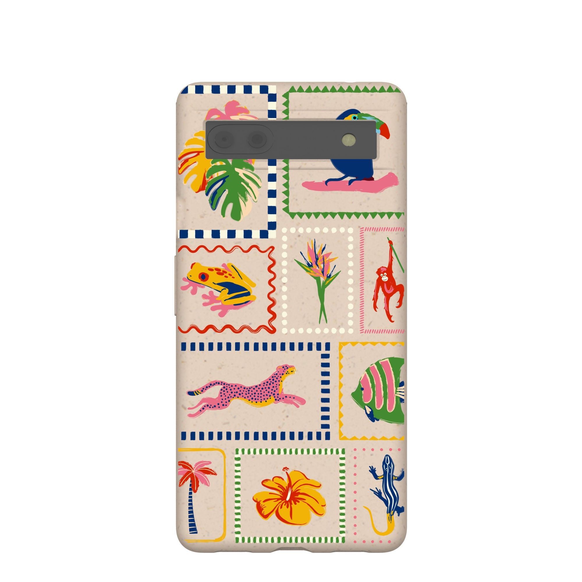 Seashell Tropical Paradise Google Pixel 6a Case Refurbished - Pela Case refurbished available on Cerqular