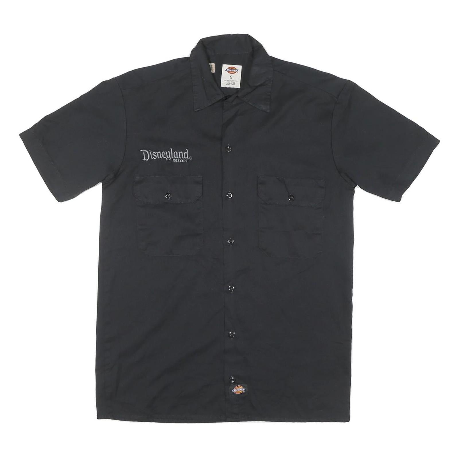 DICKIES Mens Black Disneyland Resort Work Shirt S Cotton Blend Short Sleeve Refurbished - N/A refurbished available on Cerqular