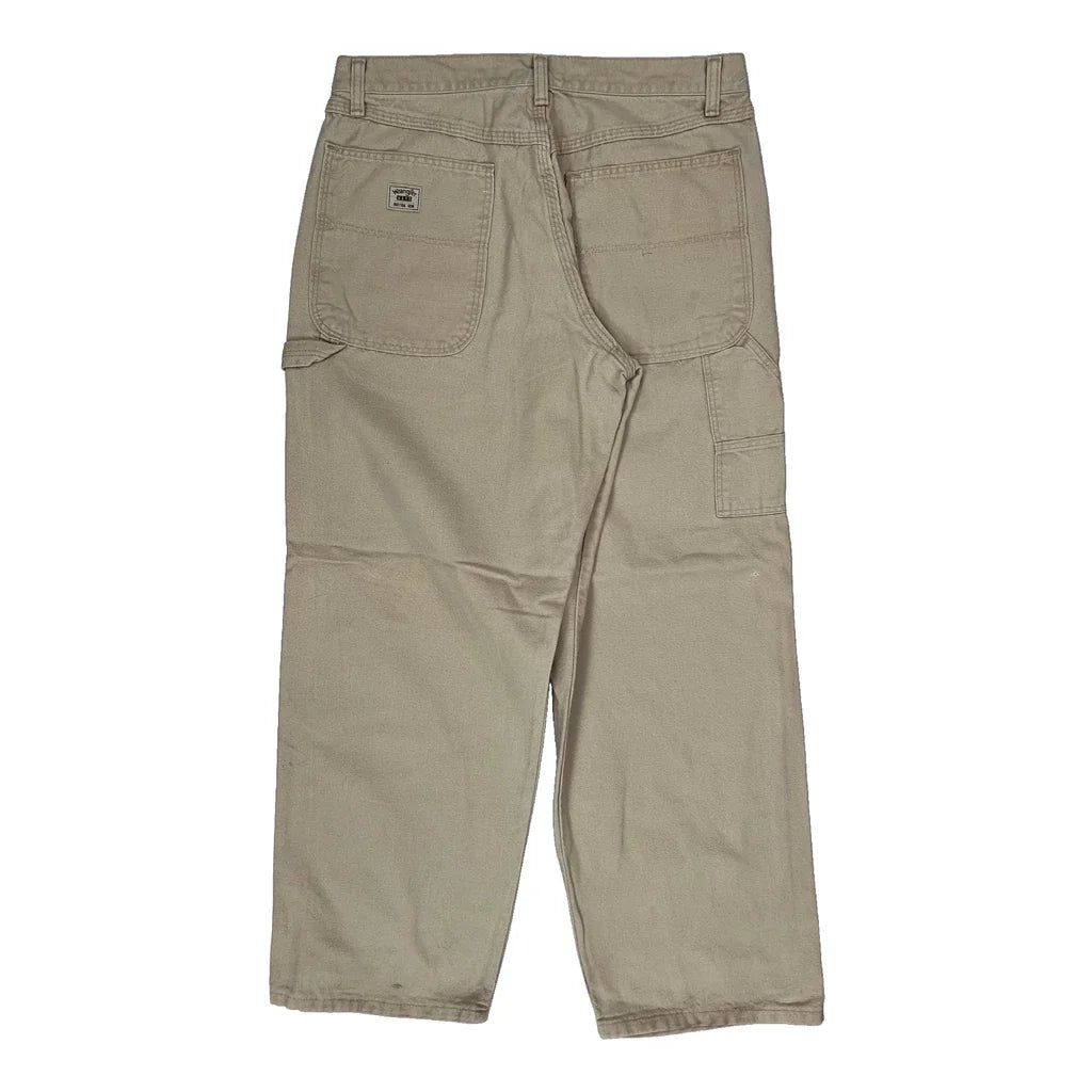 Wrangler Carpenter Trousers - 32W 31L Beige Cotton Refurbished - Thrifted (note: this is a term often used to describe second- refurbished available on Cerqular