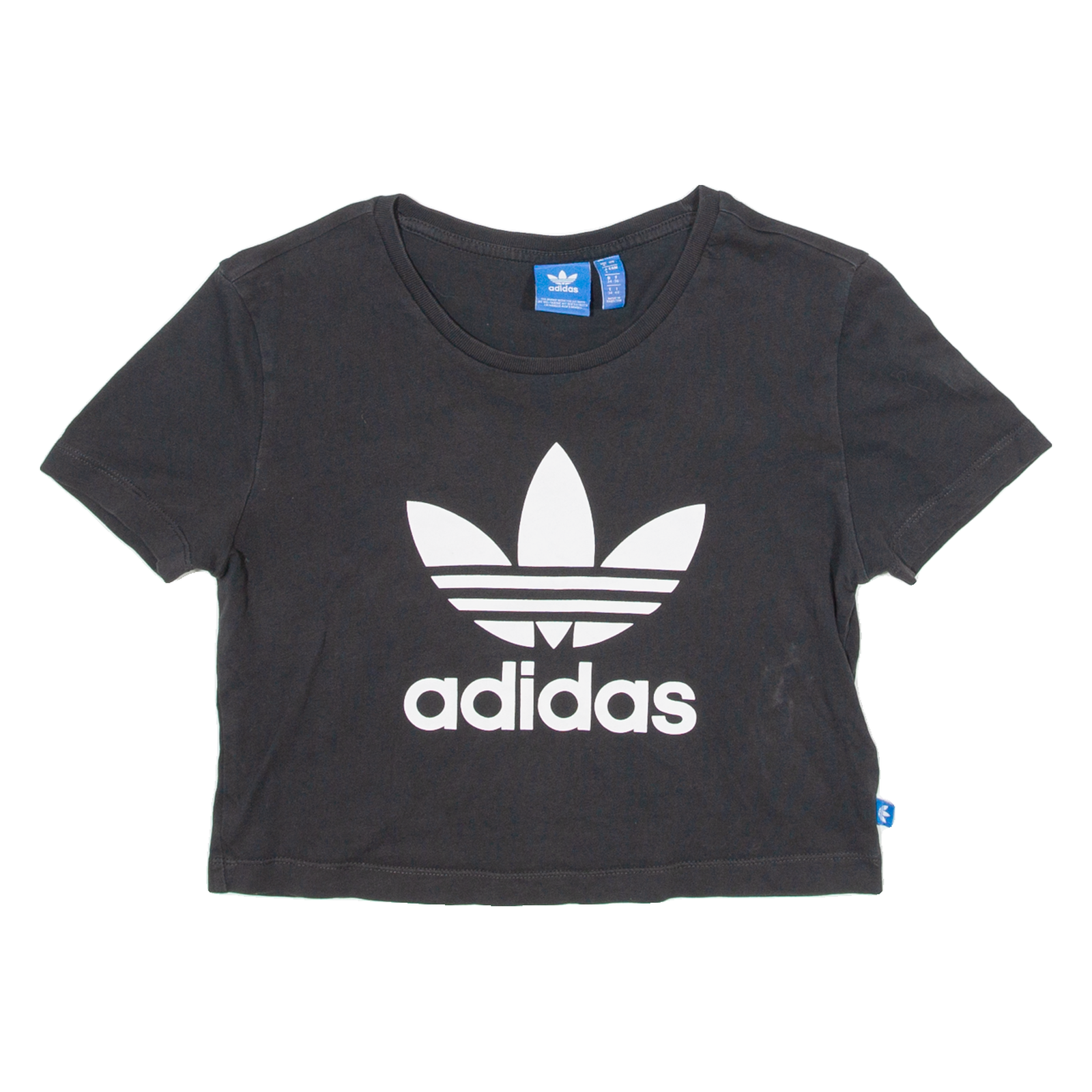 ADIDAS Cropped Womens T-Shirt Black UK 8 Refurbished - N/A refurbished available on Cerqular
