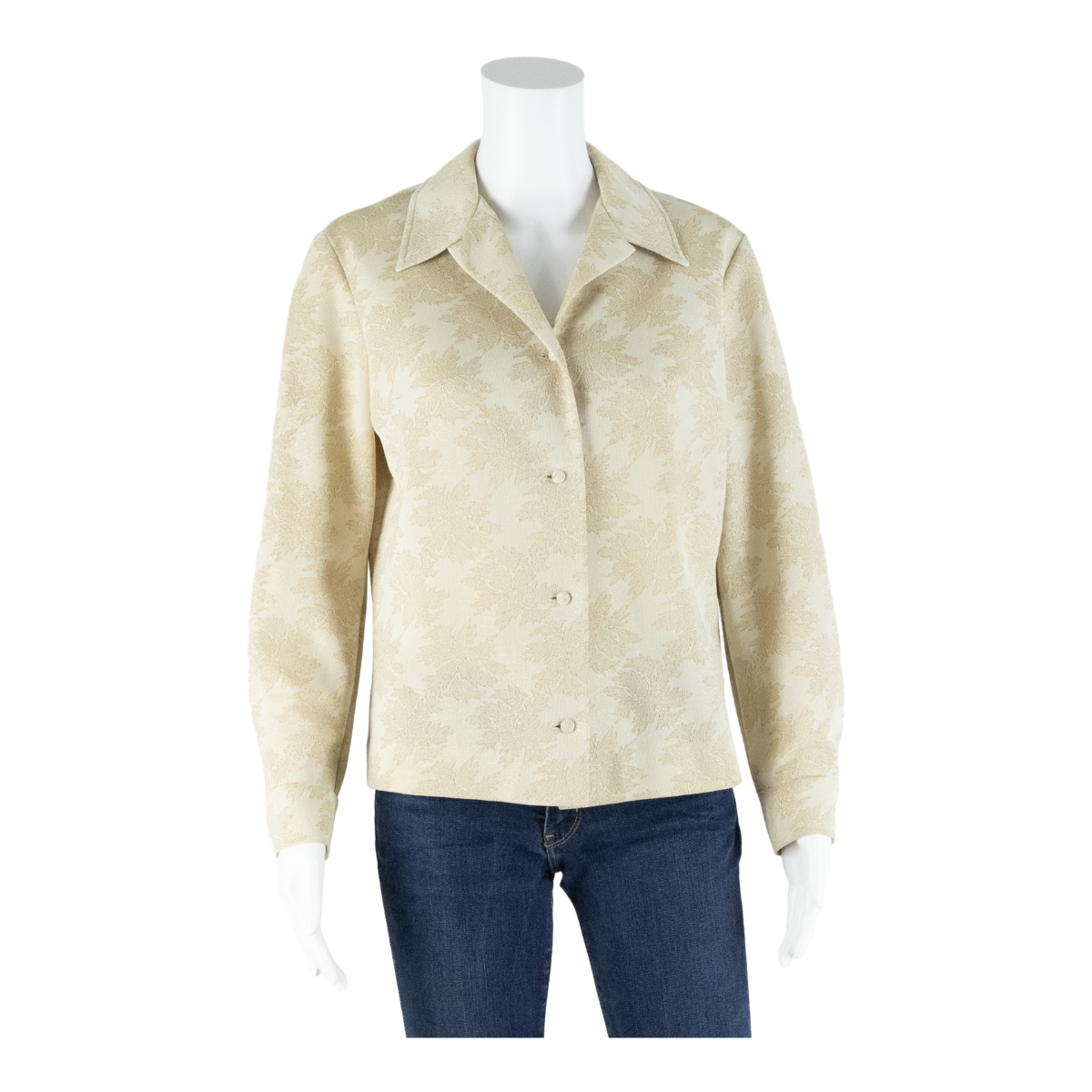 Buy Blazer Style Womens Blouse Shirt Cream Collared Long Sleeve Floral M Refurbished - $10.13 Blazer Style Womens Blouse Shirt Cream Collared Long Sleeve Floral M Refurbished - N/A refurbished available on Cerqular