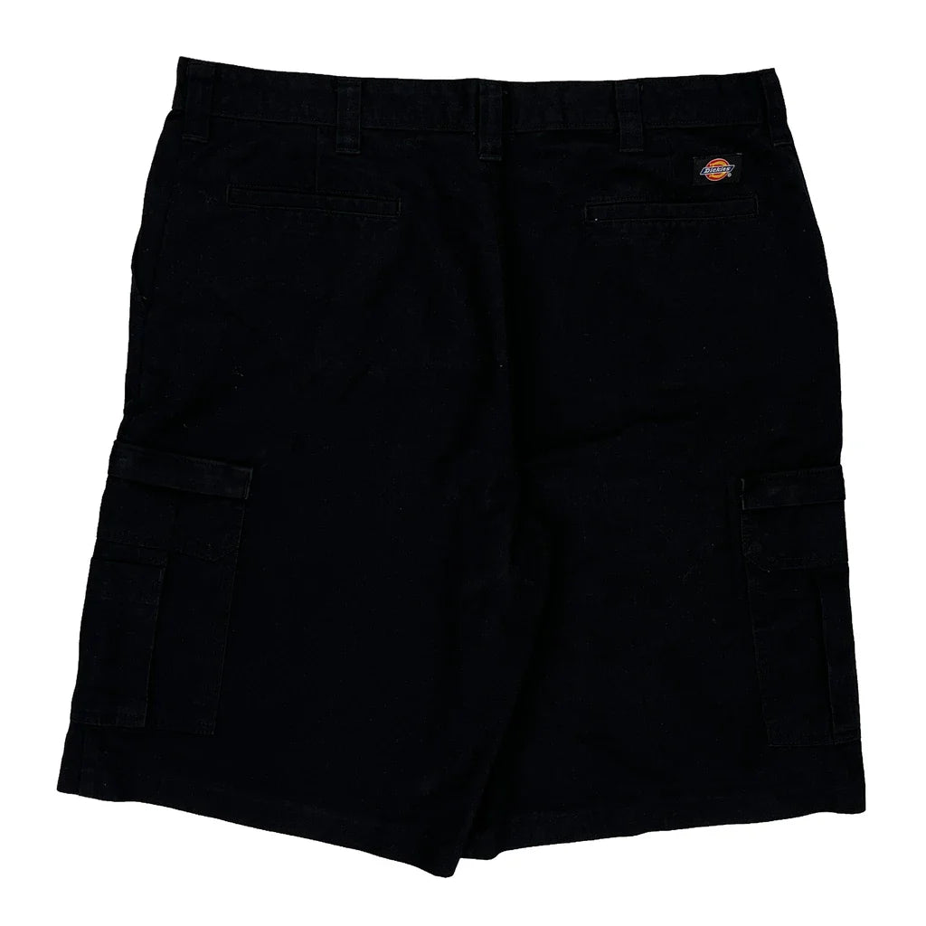 Dickies Cargo Shorts - 36W 11L Black Polyester Blend Refurbished - Thrifted (note: this is a term often used to describe second- refurbished available on Cerqular