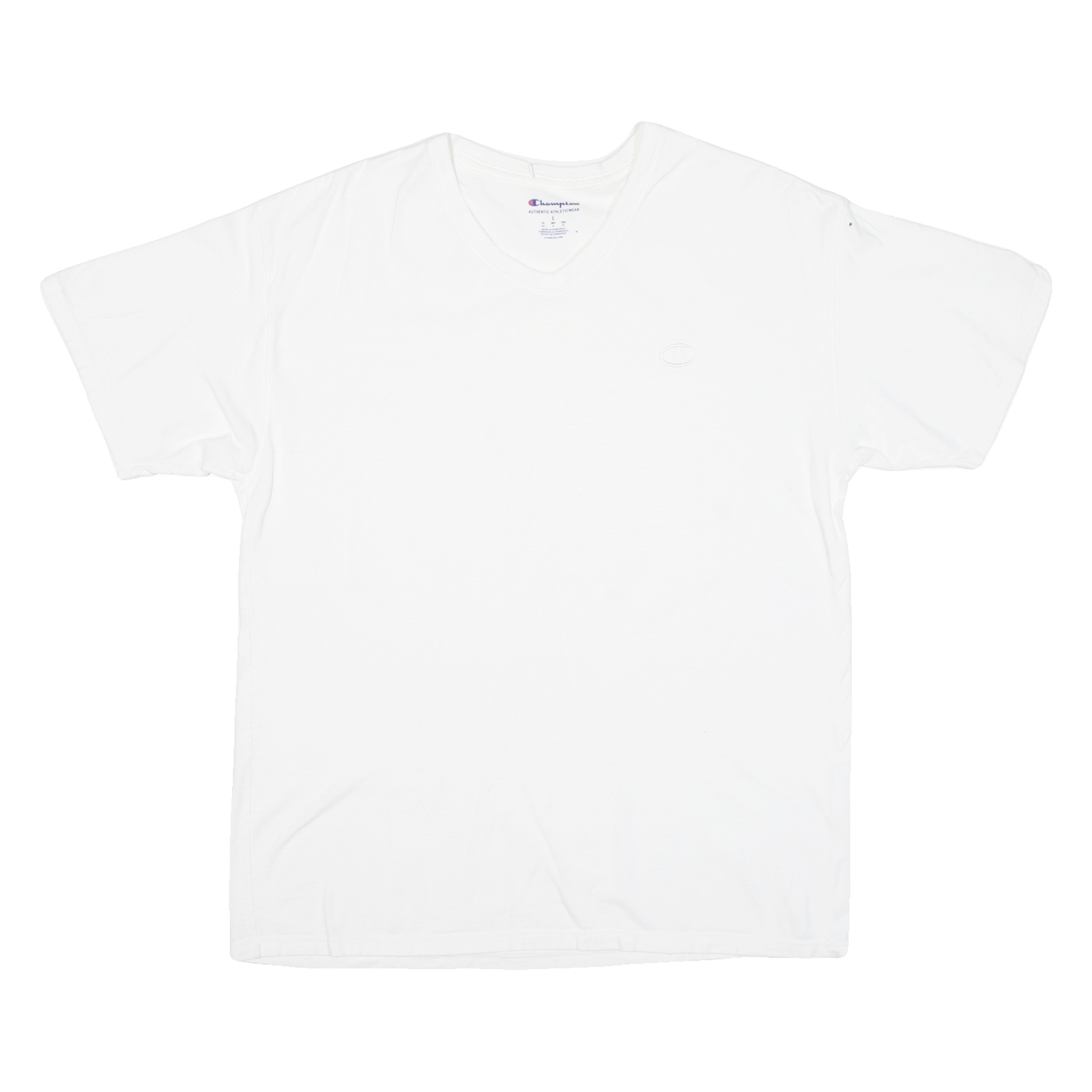 CHAMPION Mens T-Shirt White V-Neck L Refurbished - N/A refurbished available on Cerqular