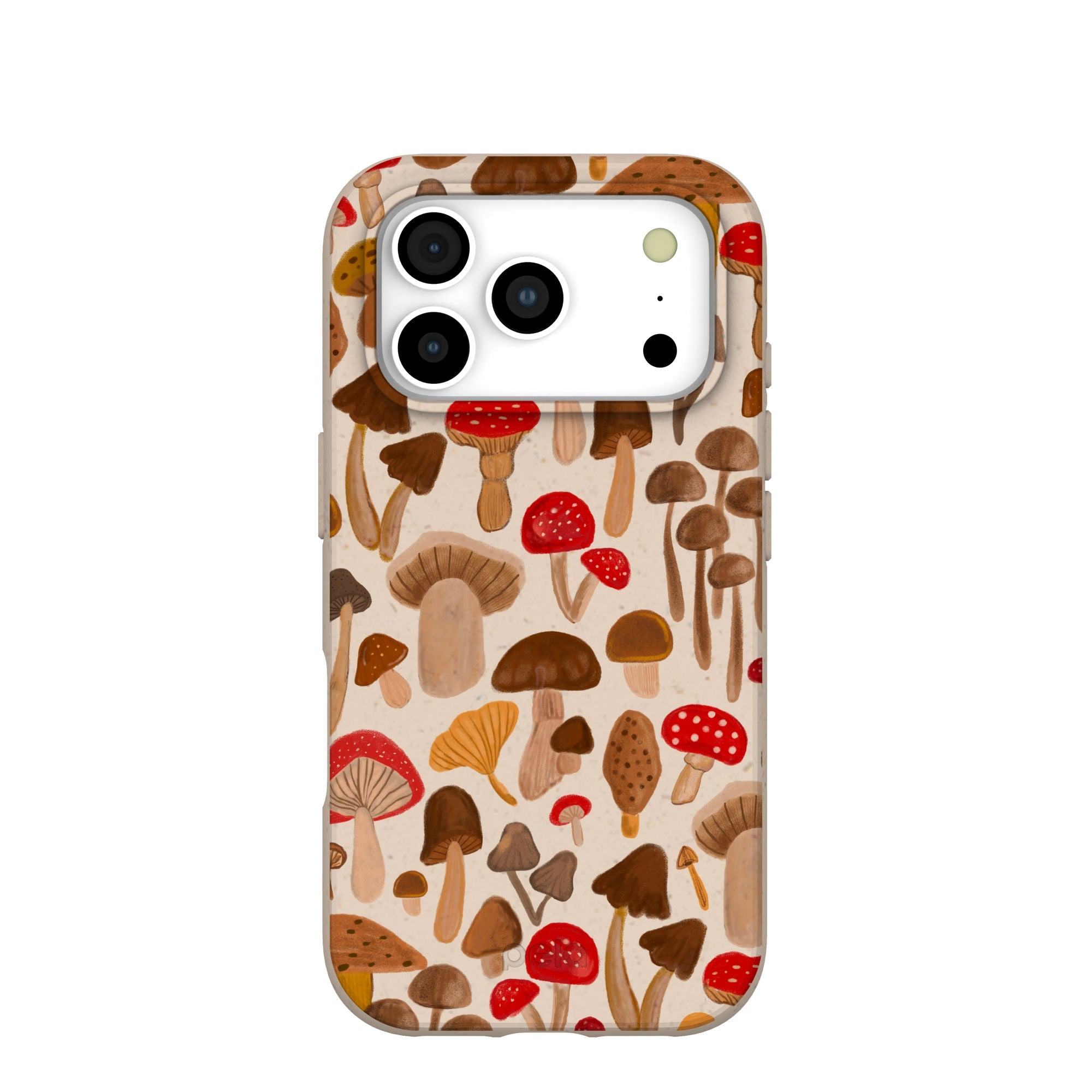 Seashell Shroomy Days iPhone 17 Pro Case | MagSafe Compatibility: Without MagSafe Refurbished - Pela Case refurbished available on Cerqular