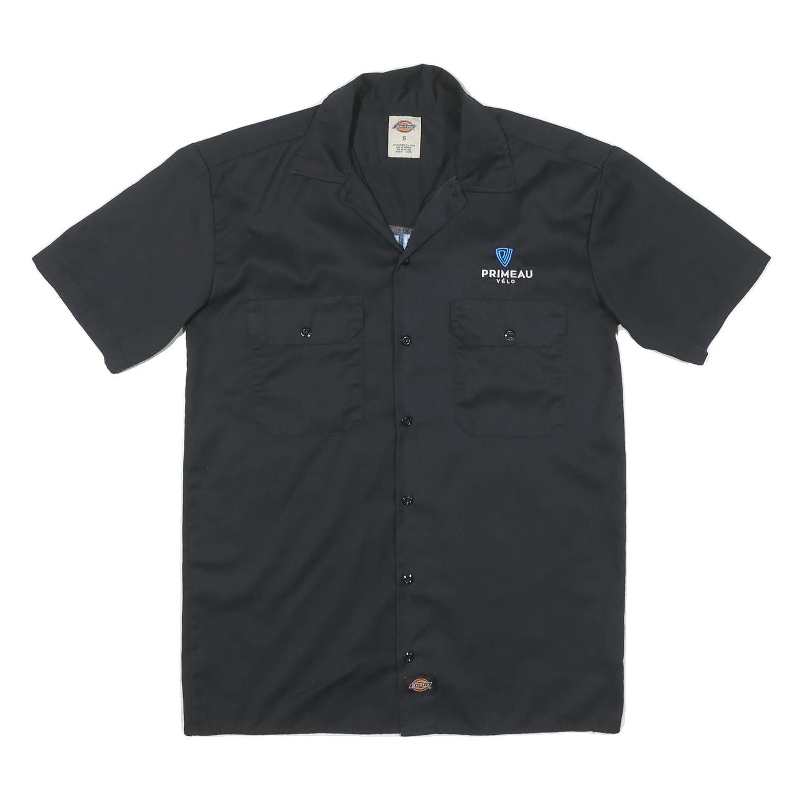 DICKIES Mens Black Shirt S Cotton Blend Workwear Buttoned Short Sleeve Refurbished - N/A refurbished available on Cerqular