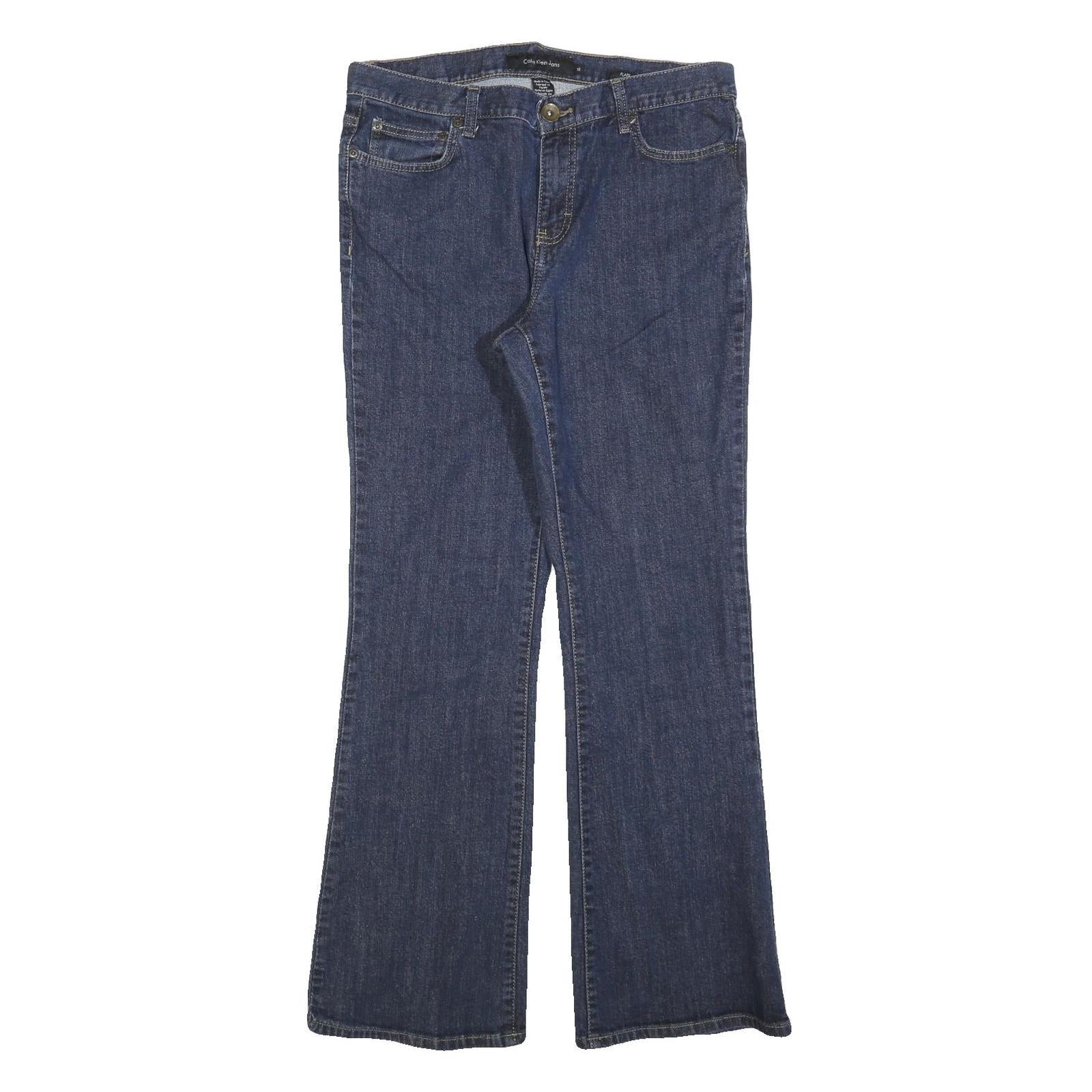 CALVIN KLEIN JEANS Womens Blue Regular Flared Denim Medium W32 L30 Classic Refurbished - N/A refurbished available on Cerqular