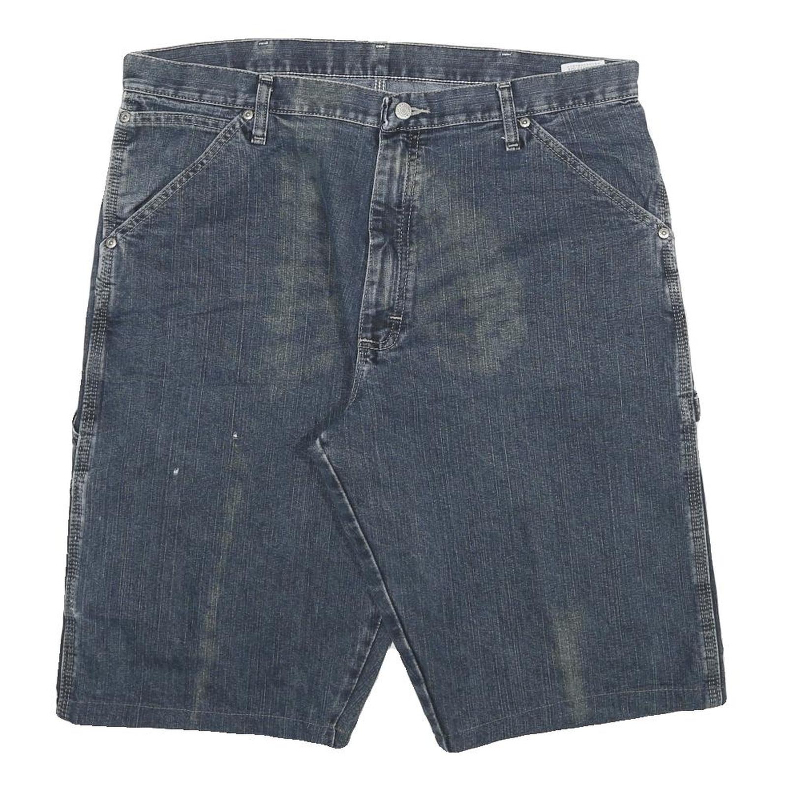 WRANGLER Mens Shorts Blue Casual Cotton Blend 2XL W36 Workwear Comfortable Refurbished - N/A refurbished available on Cerqular